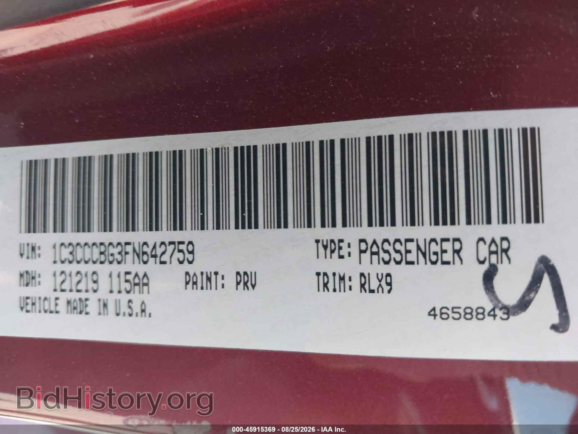 2015 CHRYSLER 200 - VIN: 1C3CCCBG3FN642759 - Photo 9