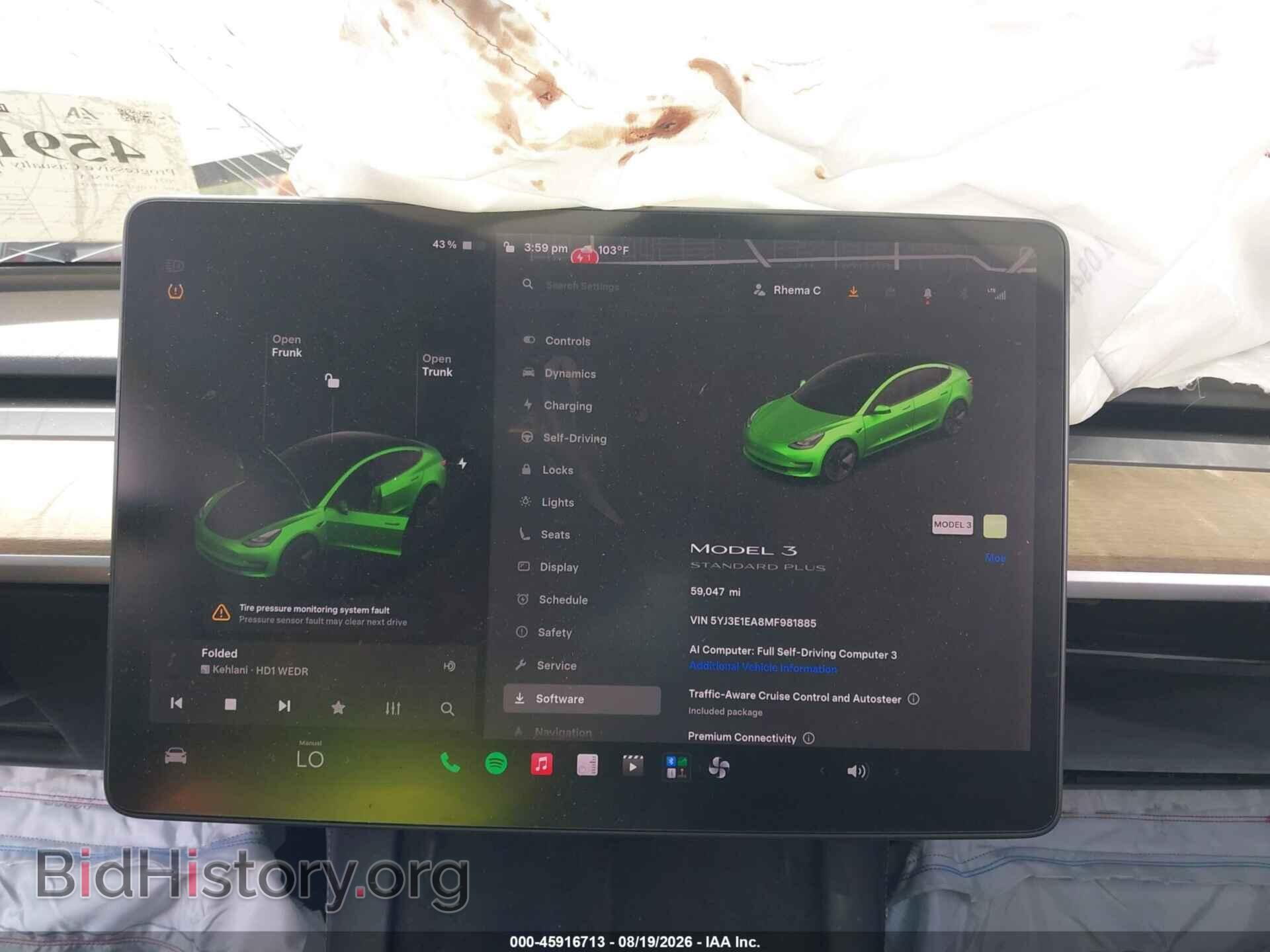 2021 TESLA MODEL 3 - VIN: 5YJ3E1EA8MF981885 - Photo 7