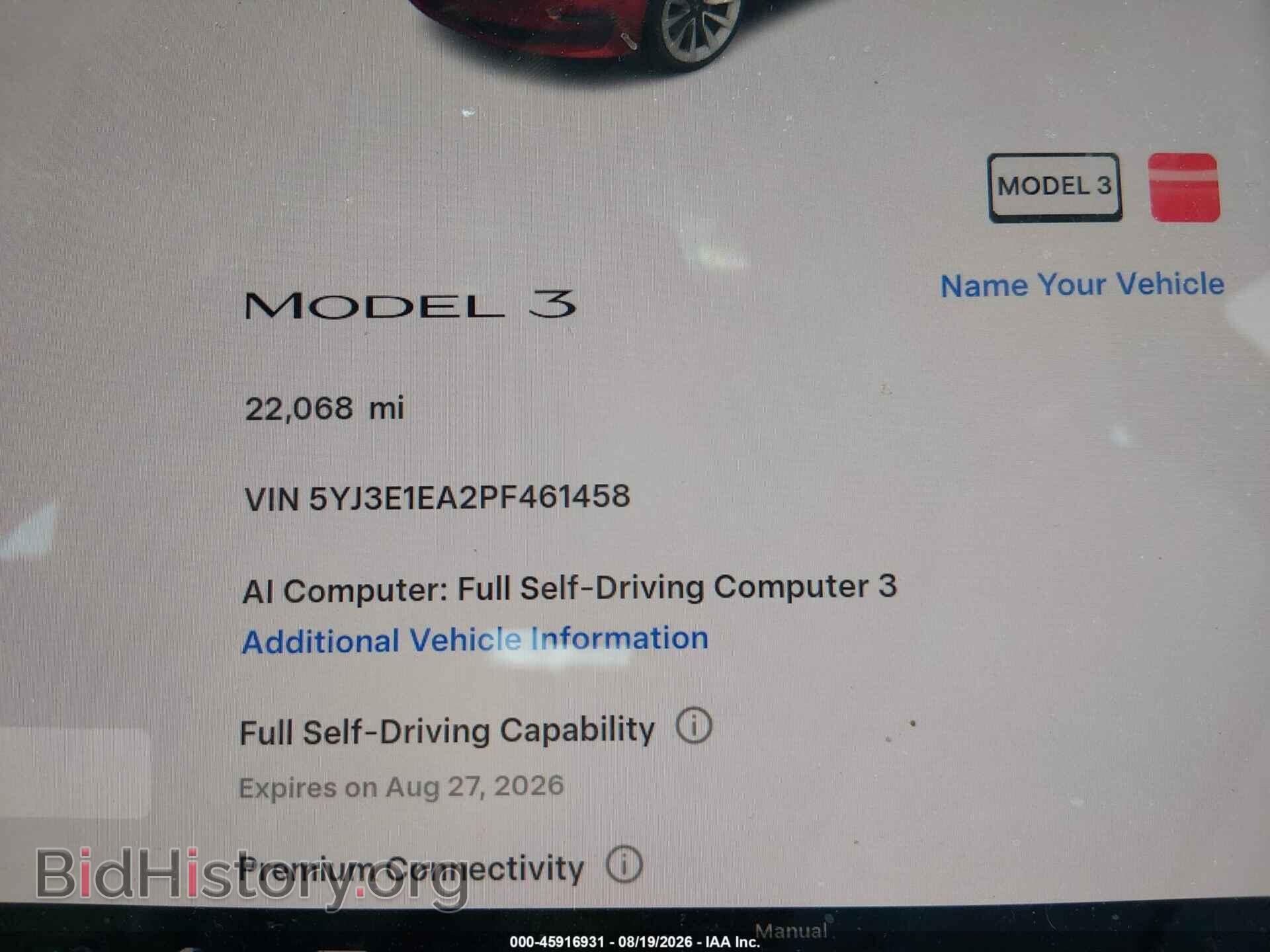 2023 TESLA MODEL 3 - VIN: 5YJ3E1EA2PF461458 - Photo 7