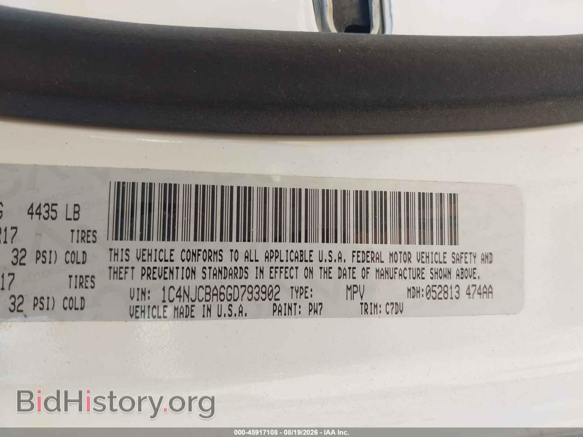 2016 JEEP COMPASS - VIN: 1C4NJCBA6GD793902 - Фото 9