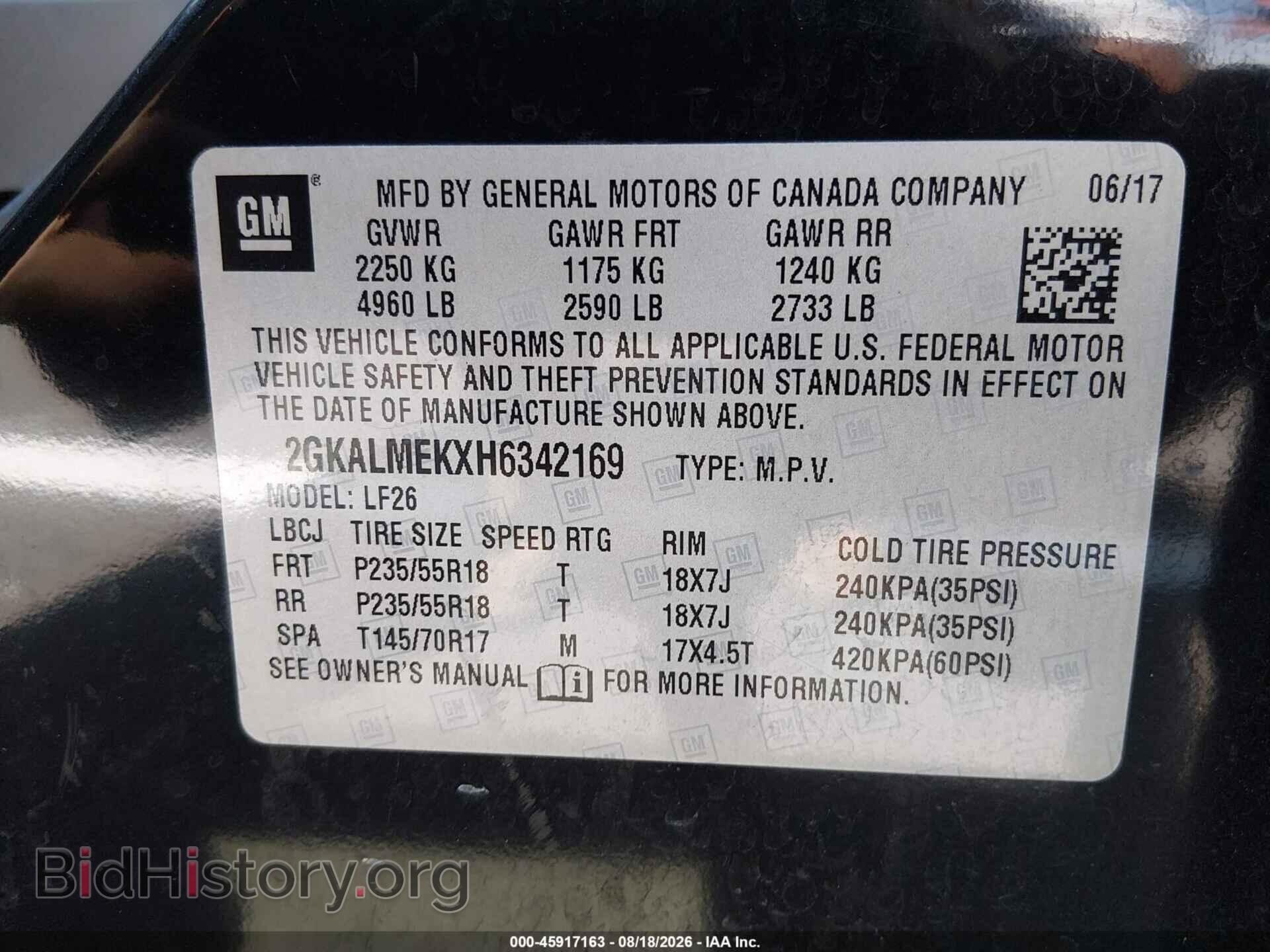 2017 GMC TERRAIN - VIN: 2GKALMEKXH6342169 - Фото 9