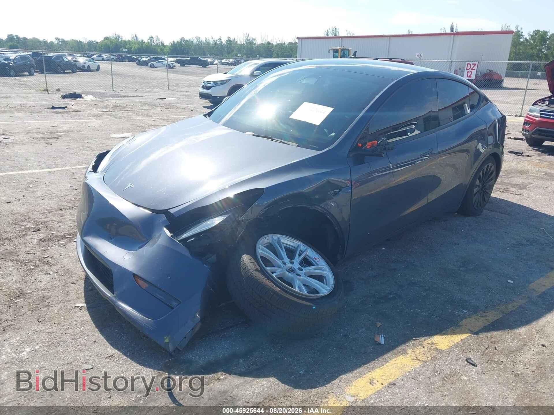 2022 TESLA MODEL Y - VIN: 7SAYGDEE3NA005406 - Фото 2