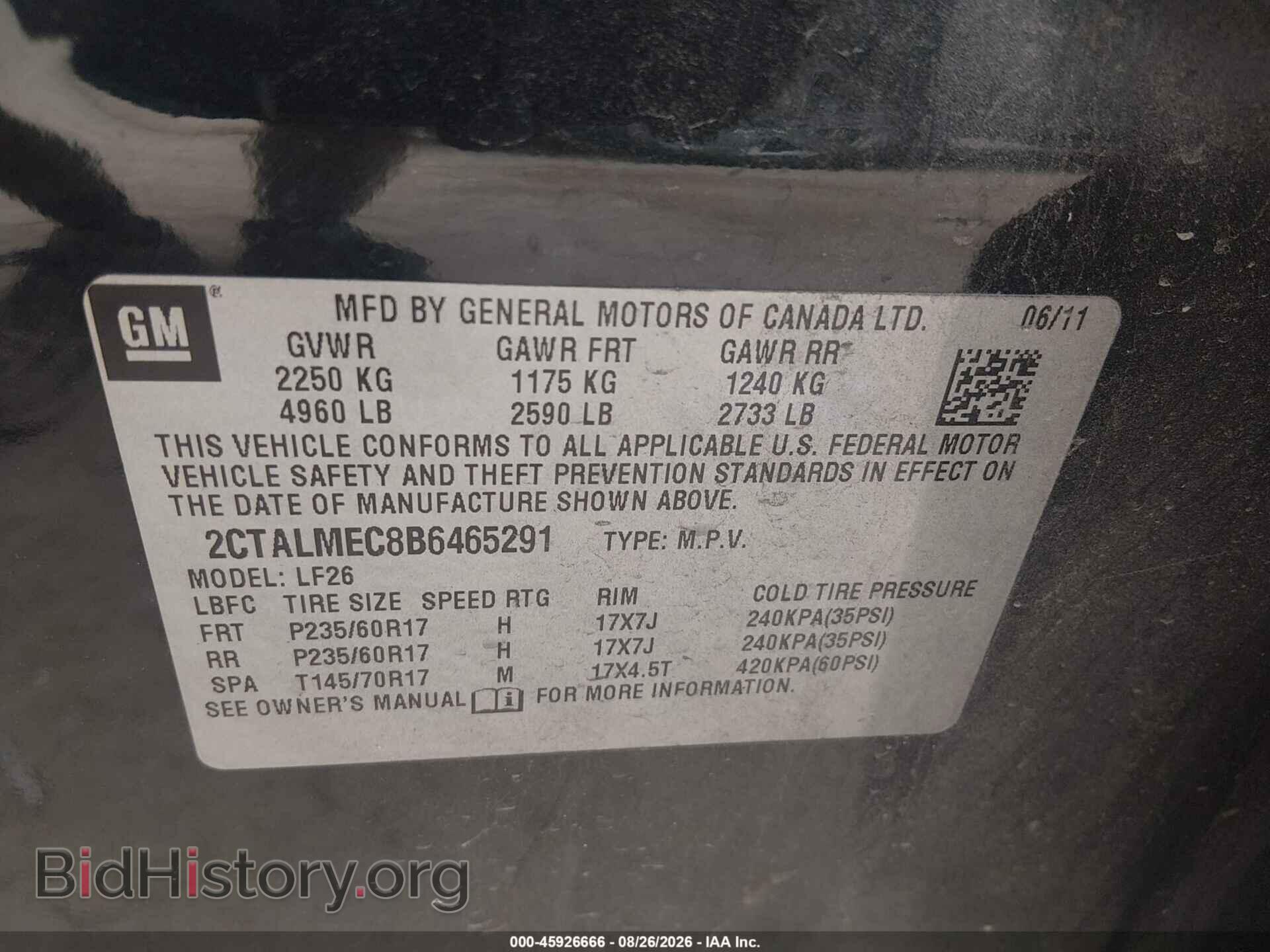 2011 GMC TERRAIN - VIN: 2CTALMEC8B6465291 - Photo 9