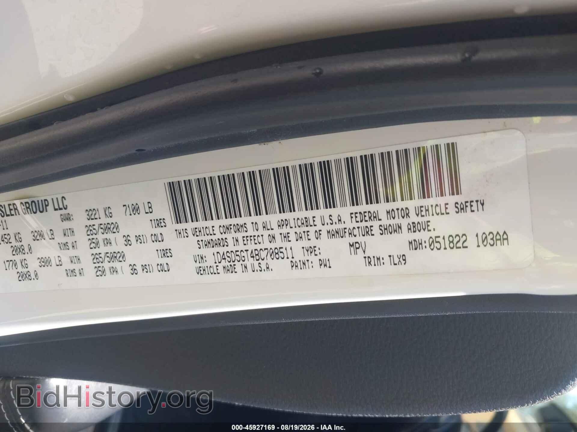 2011 DODGE DURANGO - VIN: 1D4SD5GT4BC708511 - Photo 9