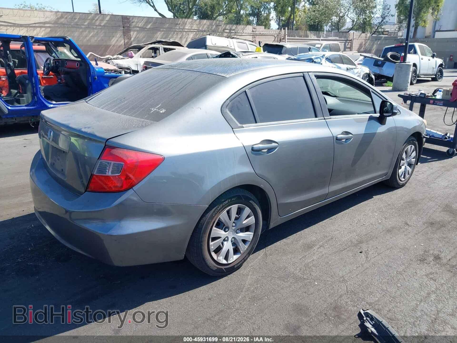 2012 HONDA CIVIC - VIN: 19XFB2F5XCE373593 - Фото 4