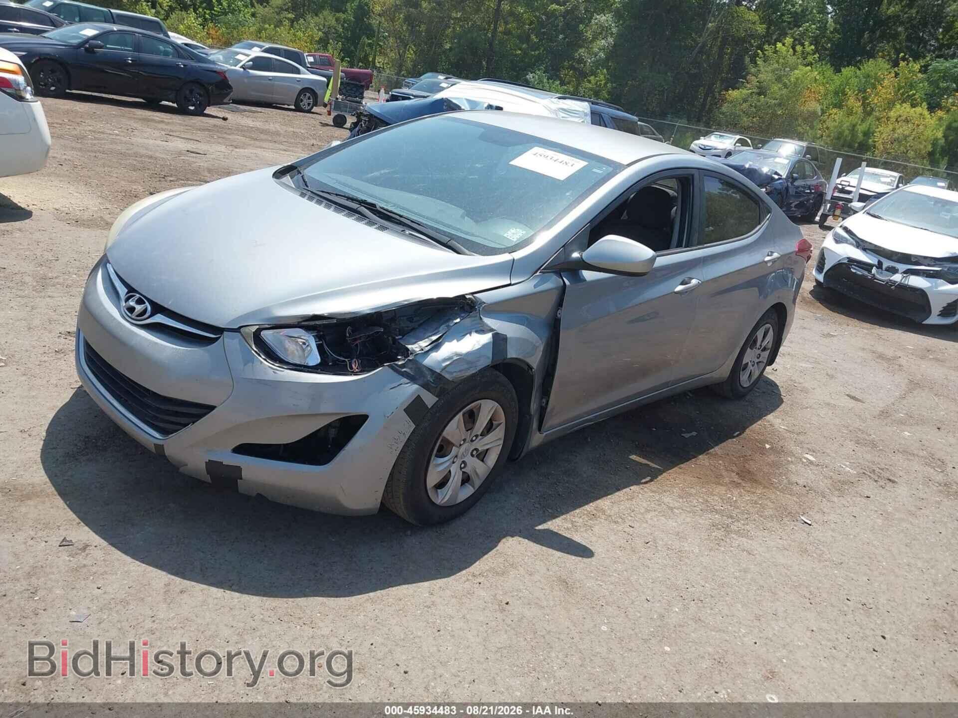 2016 HYUNDAI ELANTRA - VIN: KMHDH4AE7GU511151 - Фото 2