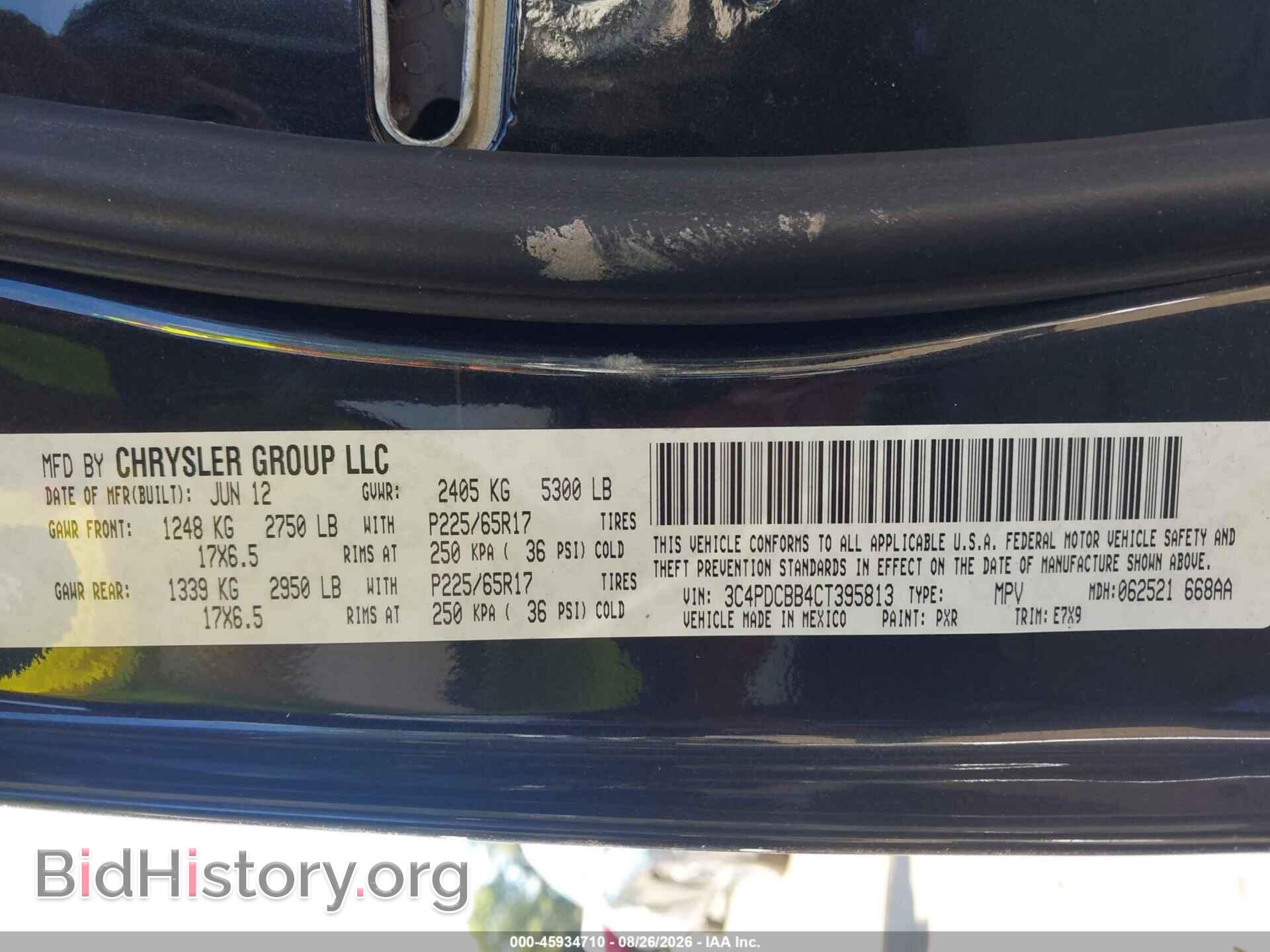 2012 DODGE JOURNEY - VIN: 3C4PDCBB4CT395813 - Photo 9