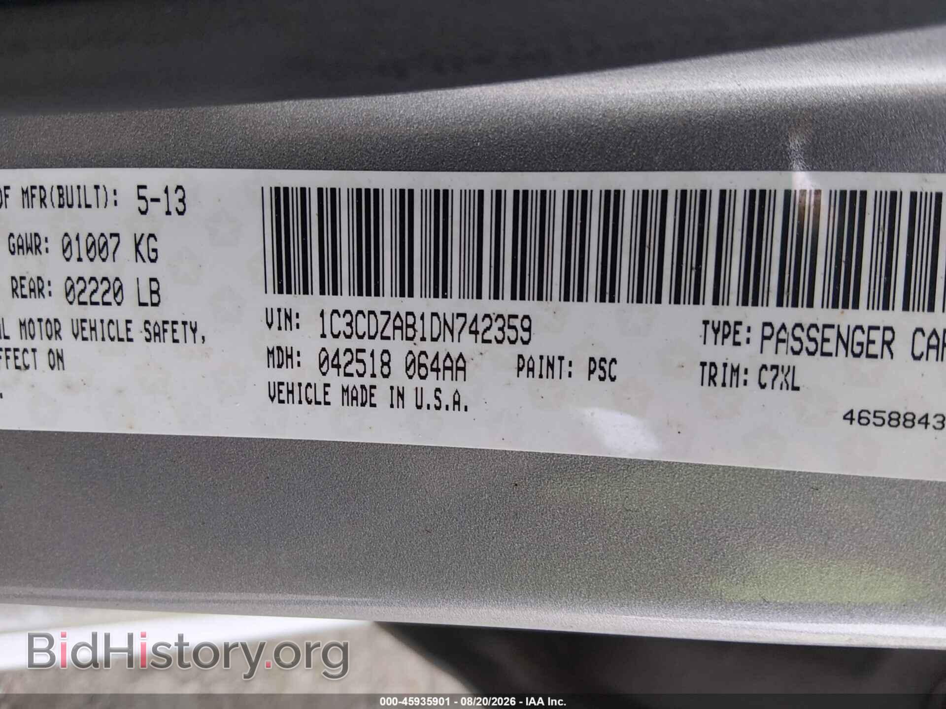 2013 DODGE AVENGER - VIN: 1C3CDZAB1DN742359 - Photo 9
