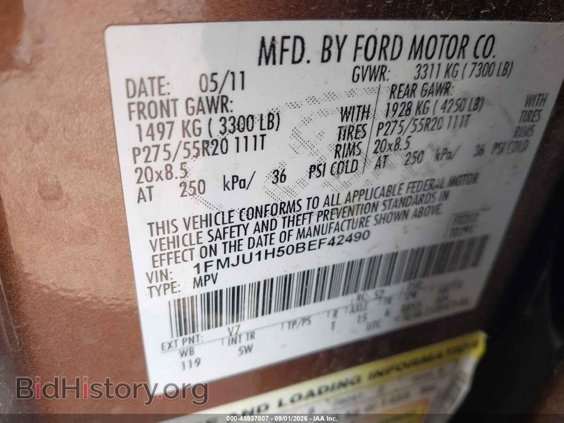2011 FORD EXPEDITION - VIN: 1FMJU1H50BEF42490 - Photo 9
