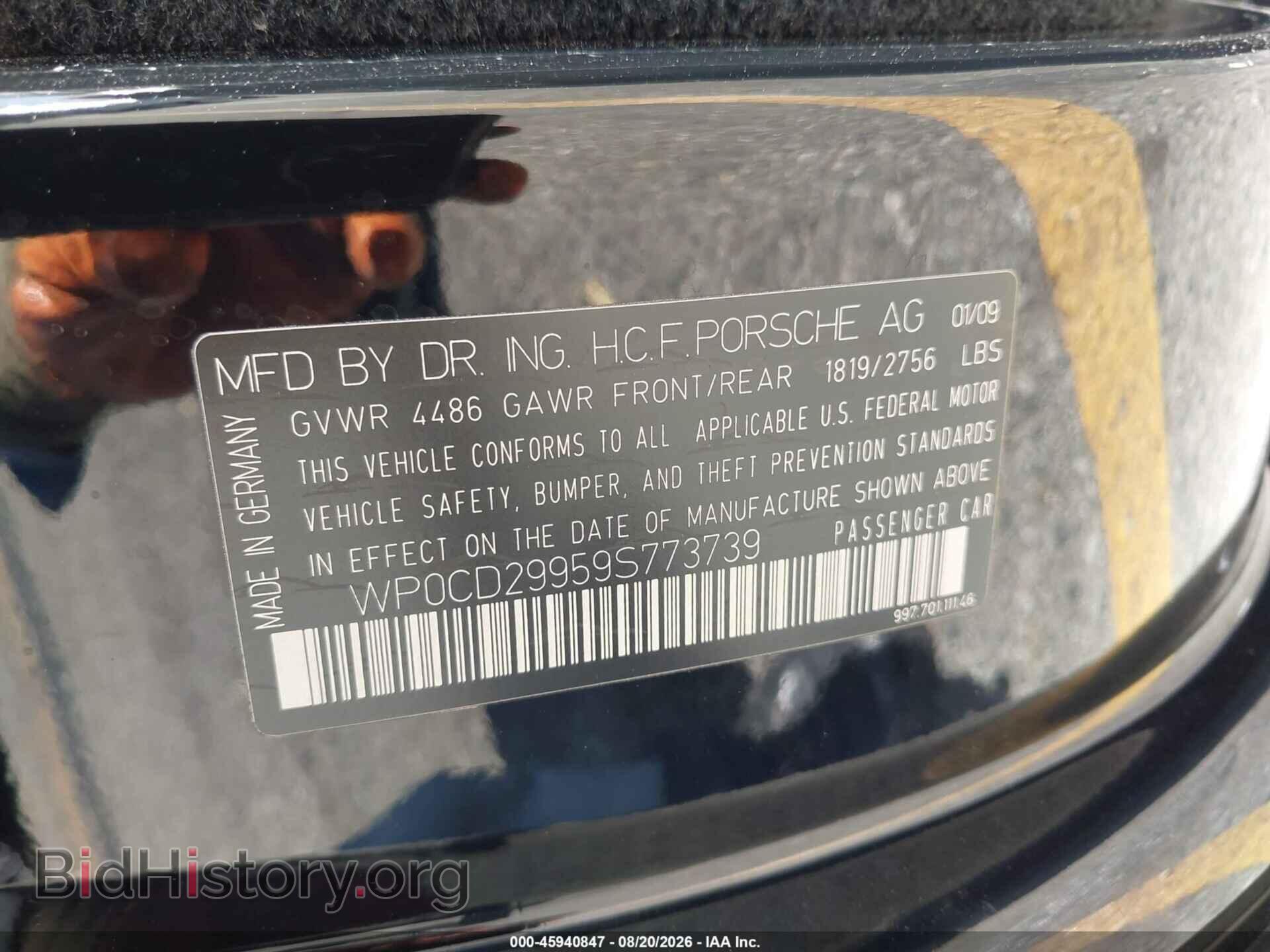 2009 PORSCHE 911 - VIN: WP0CD29959S773739 - Фото 9