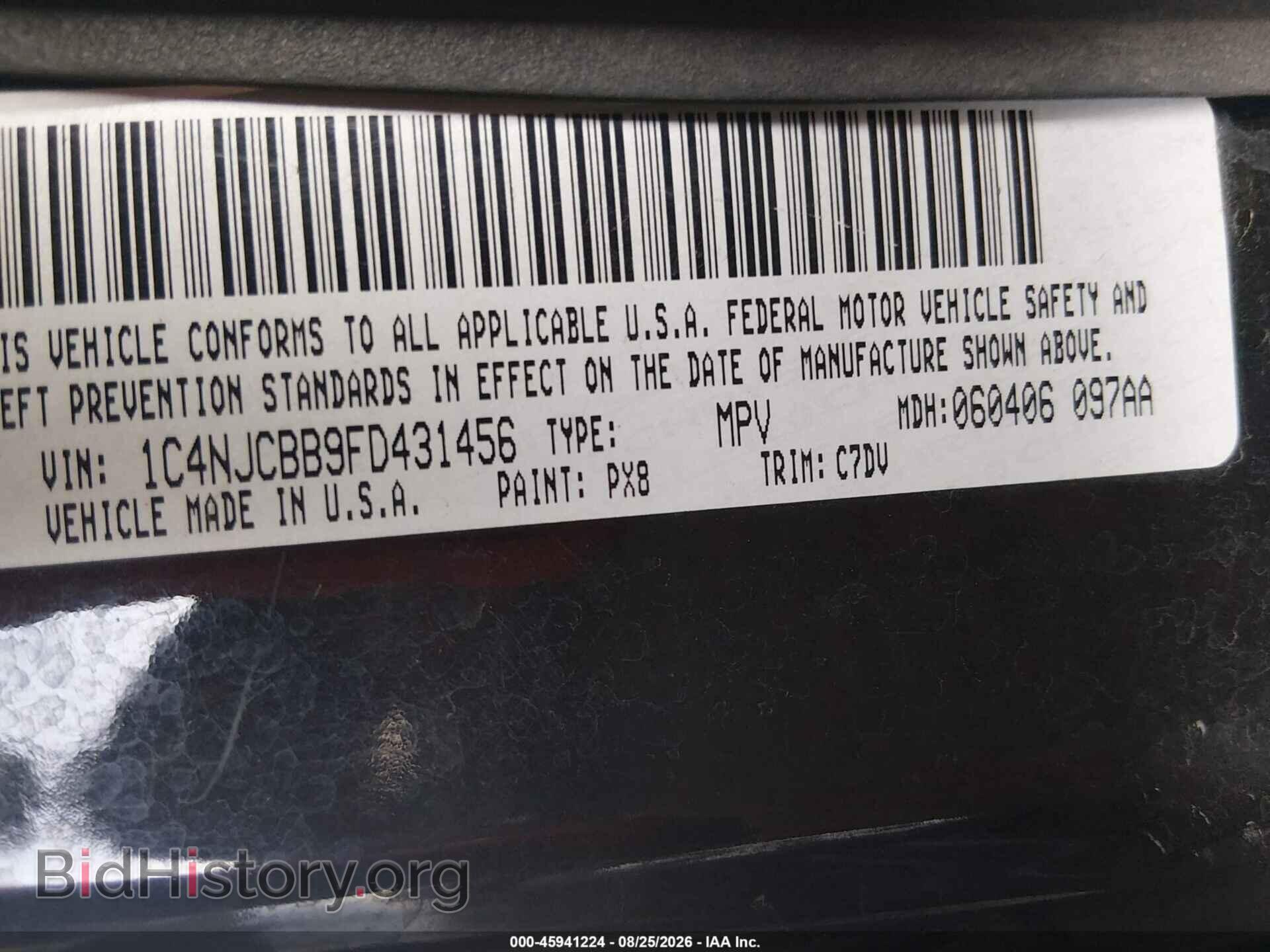 2015 JEEP COMPASS - VIN: 1C4NJCBB9FD431456 - Photo 9