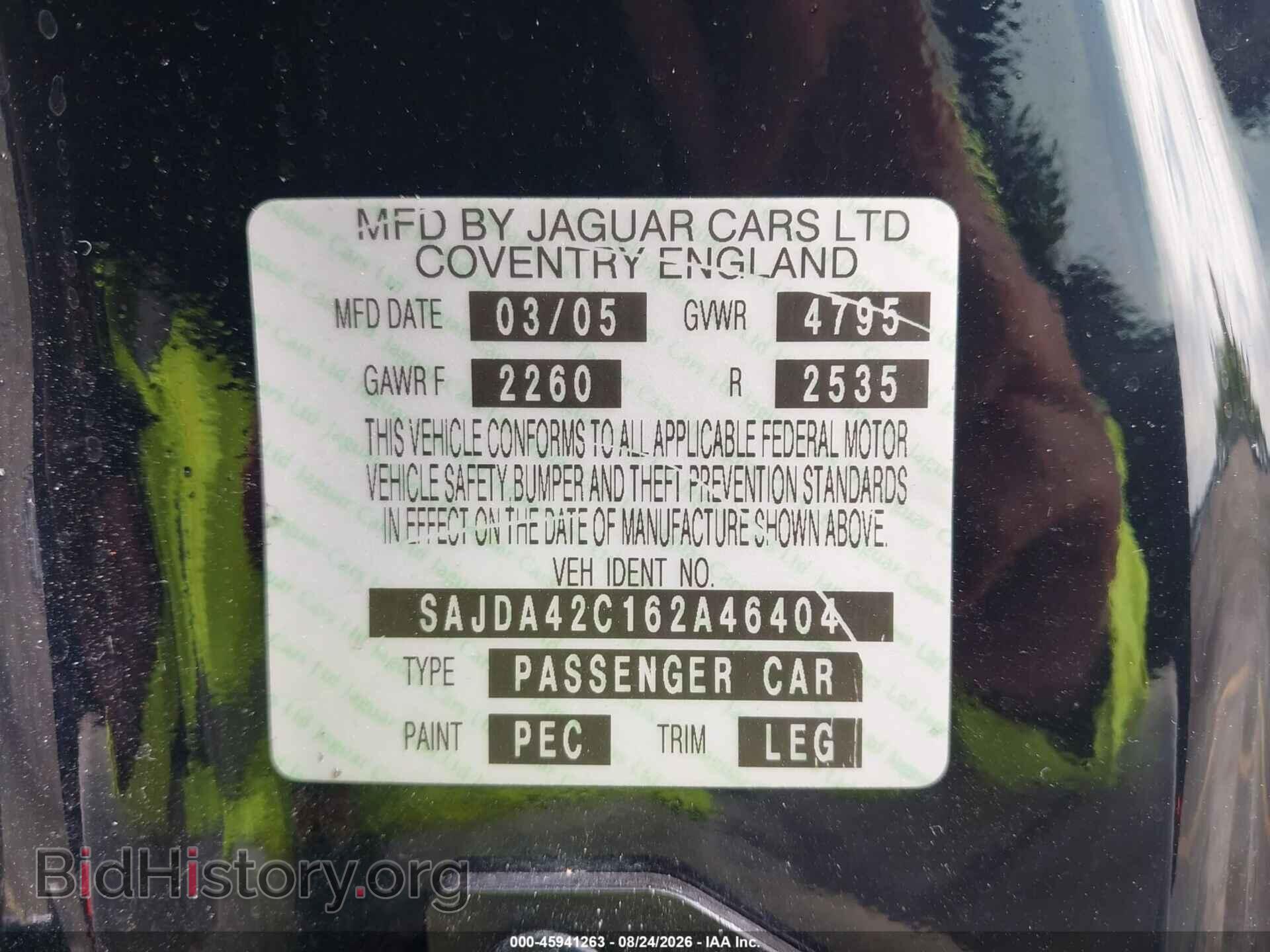2006 JAGUAR XK8 - VIN: SAJDA42C162A46404 - Photo 9