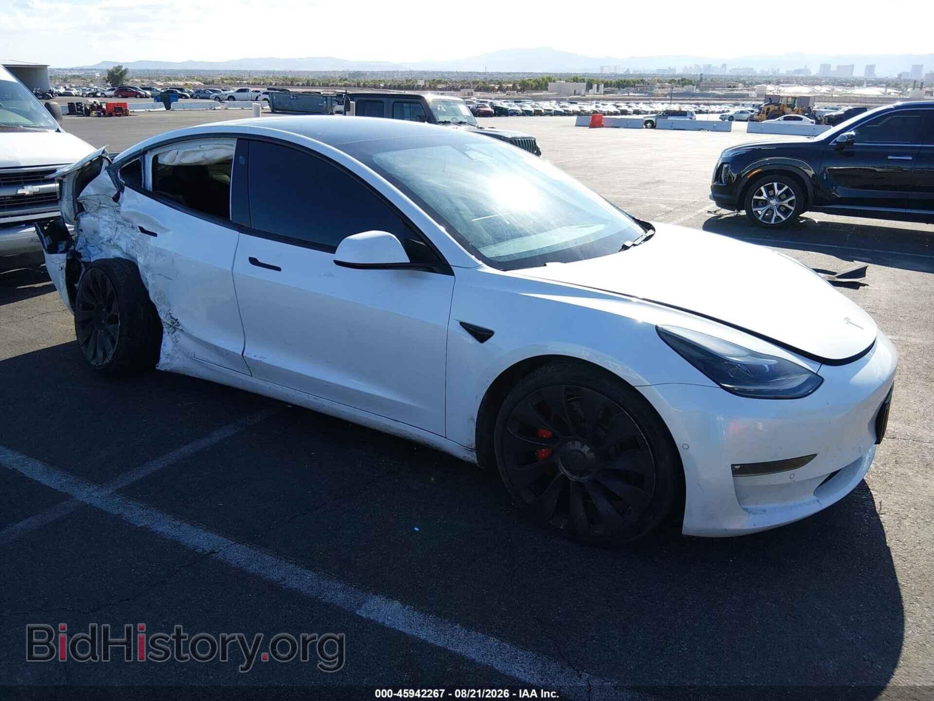 Photo 5YJ3E1EC7MF879303 - TESLA MODEL 3 2021