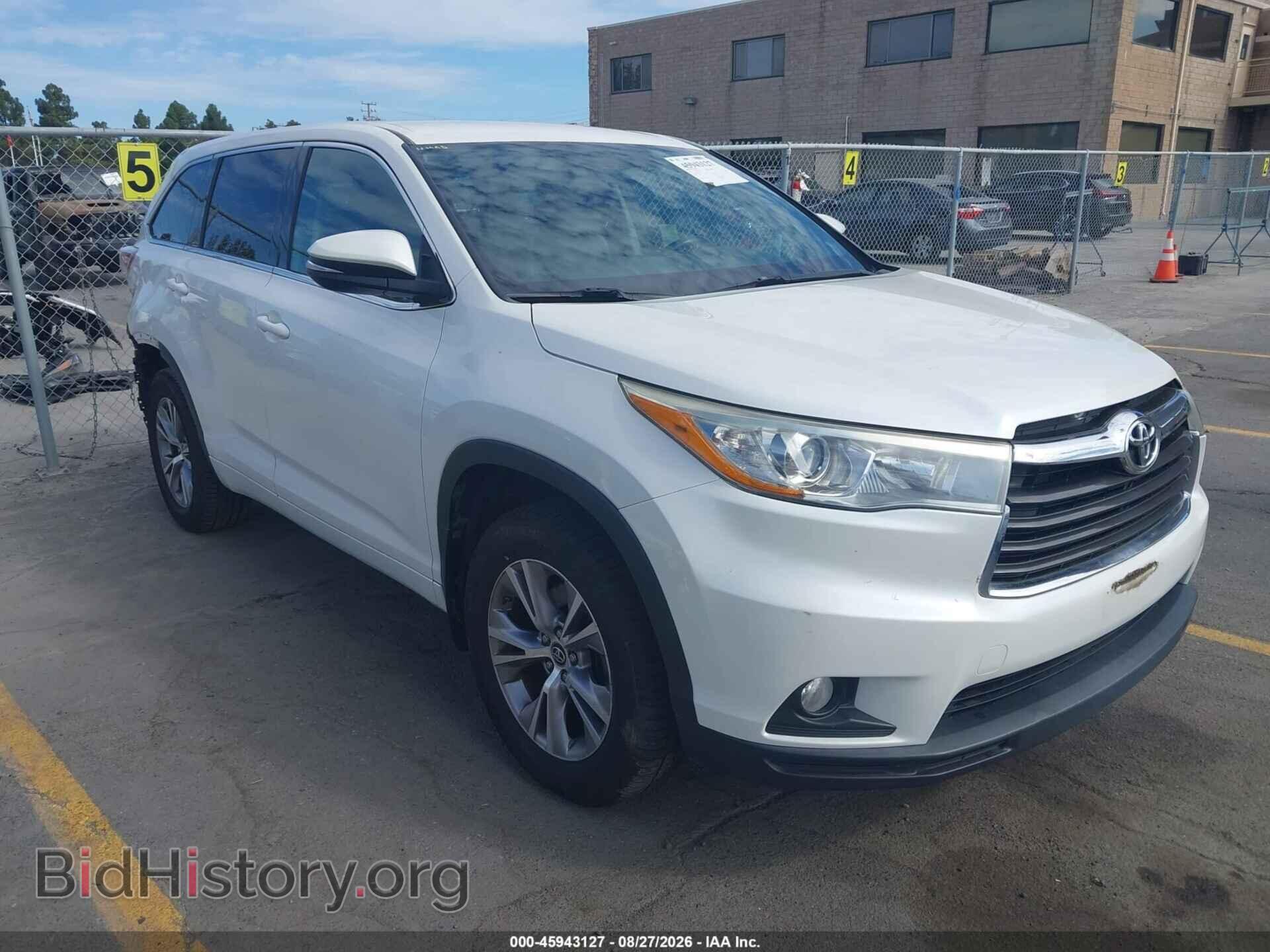 Фотография 5TDBKRFH5GS304467 - TOYOTA HIGHLANDER 2016