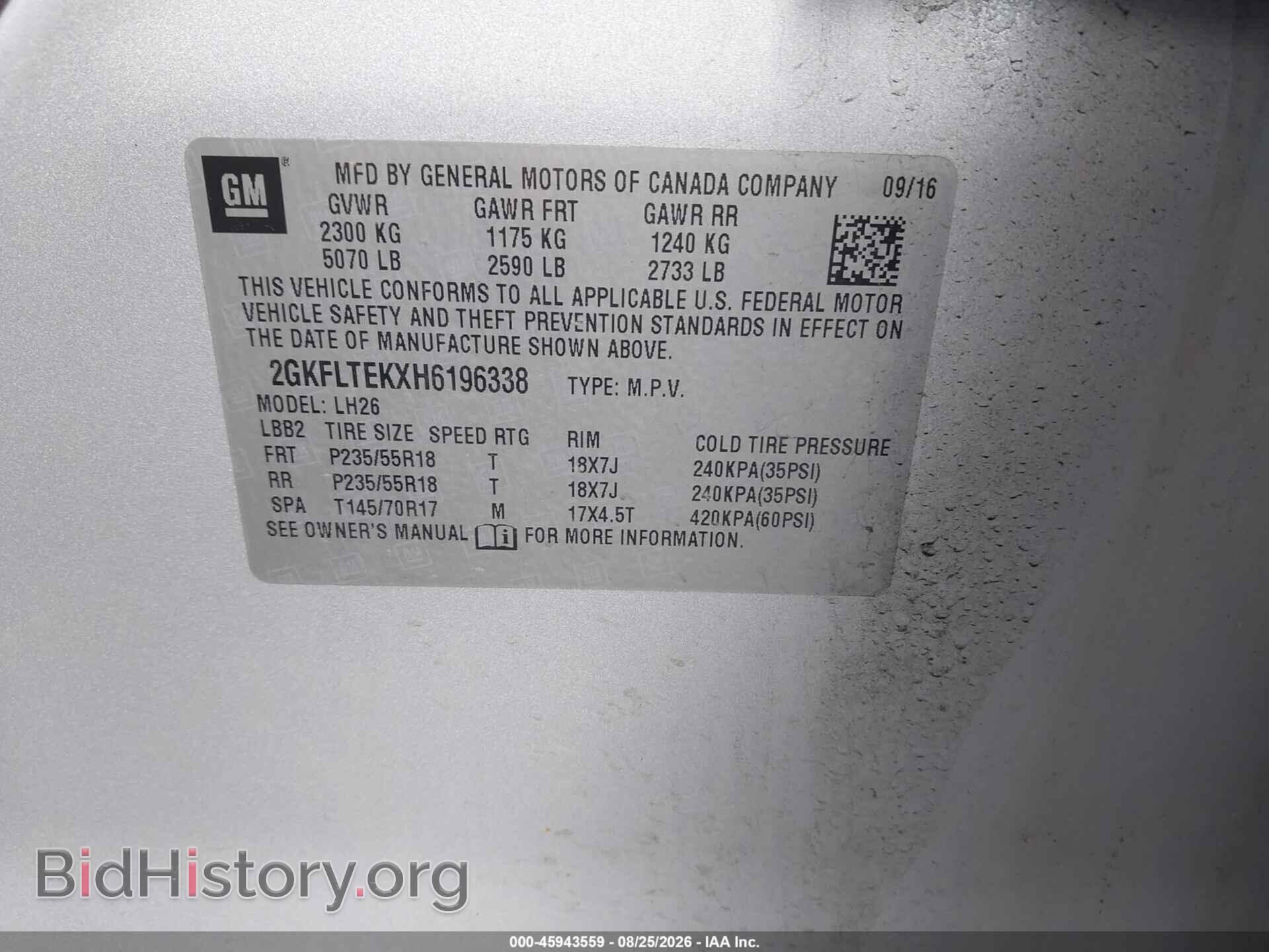 2017 GMC TERRAIN - VIN: 2GKFLTEKXH6196338 - Photo 9