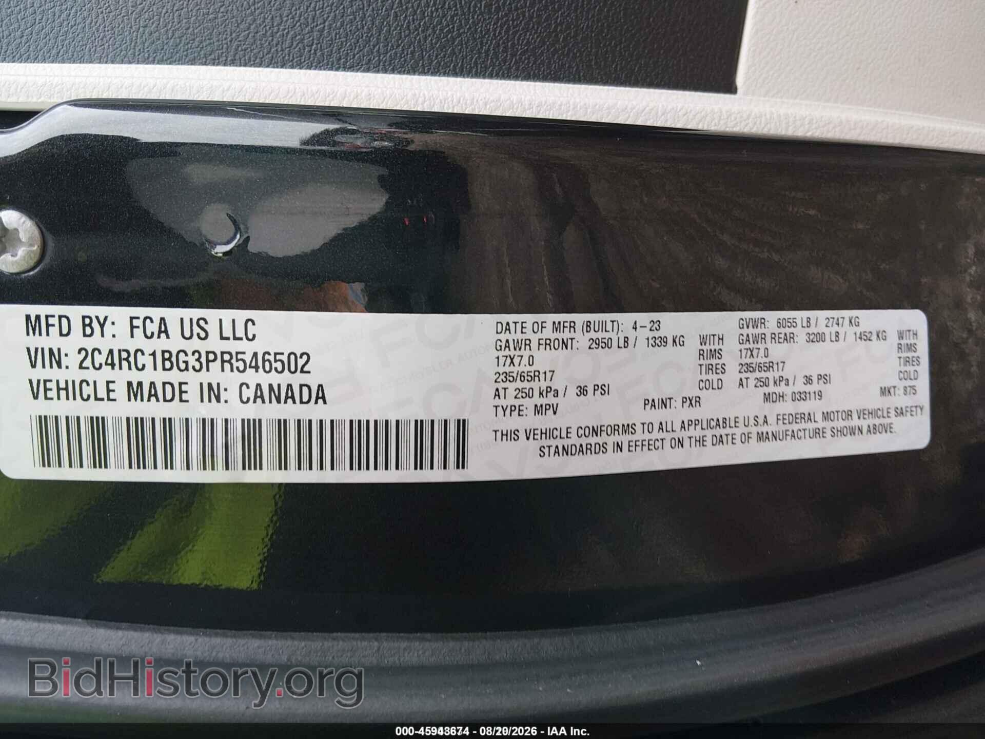 2023 CHRYSLER PACIFICA - VIN: 2C4RC1BG3PR546502 - Photo 9