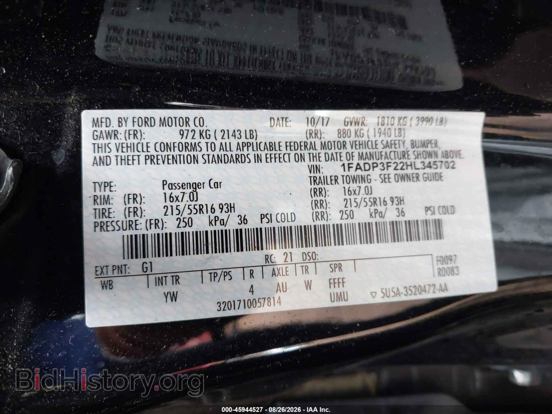 2017 FORD FOCUS - VIN: 1FADP3F22HL345702 - Photo 9