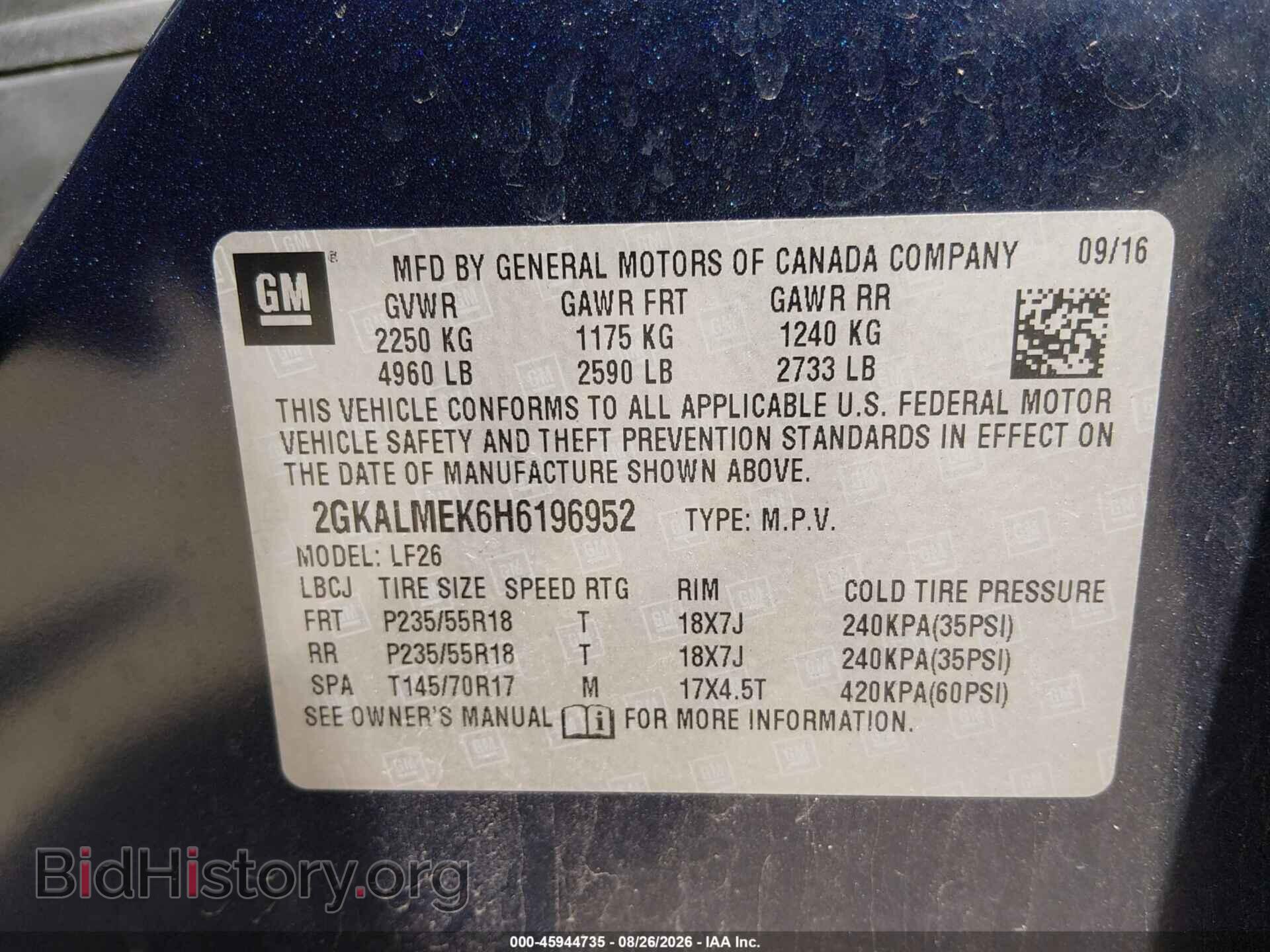 2017 GMC TERRAIN - VIN: 2GKALMEK6H6196952 - Photo 9
