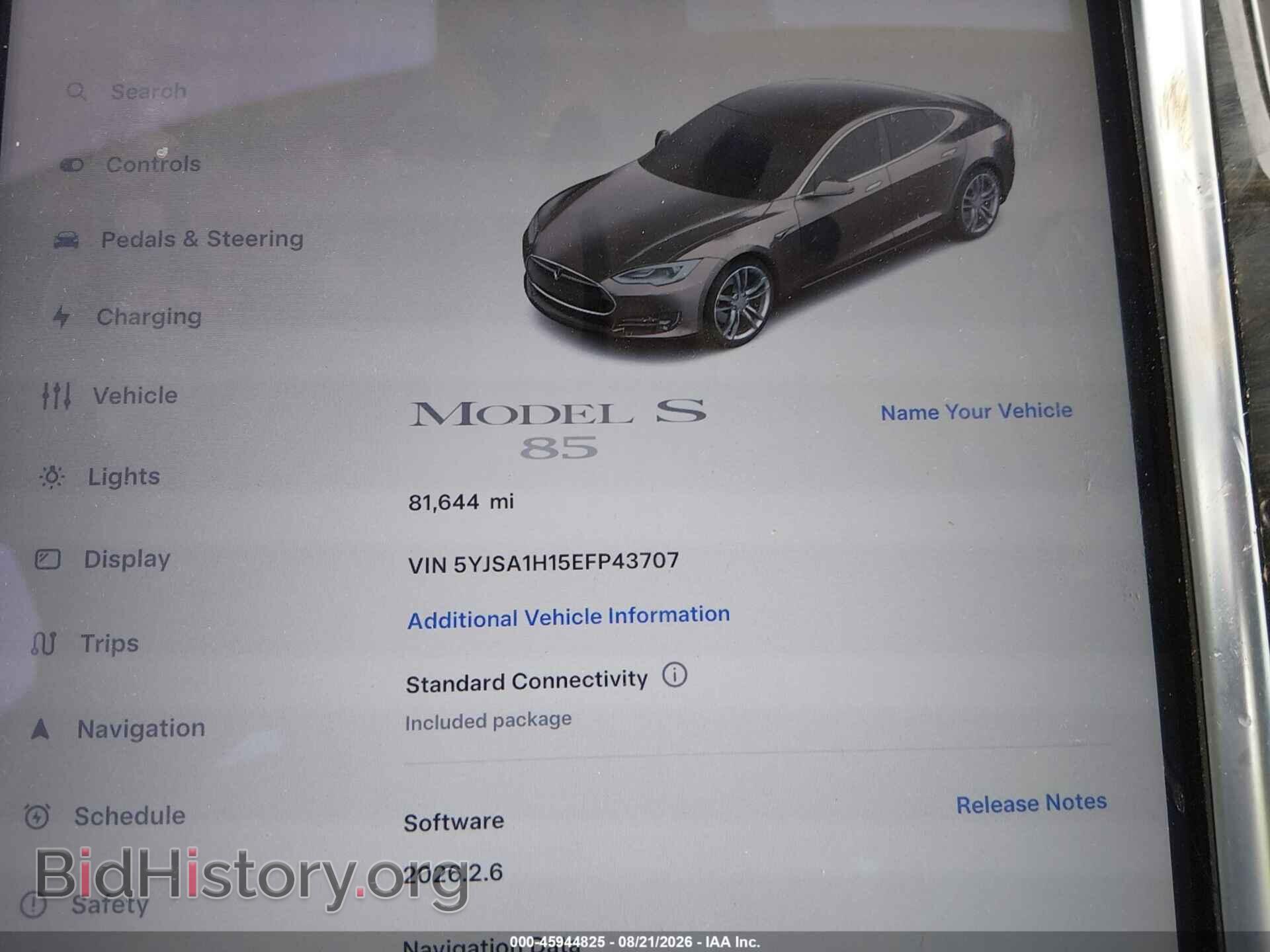 2014 TESLA MODEL S - VIN: 5YJSA1H15EFP43707 - Photo 7