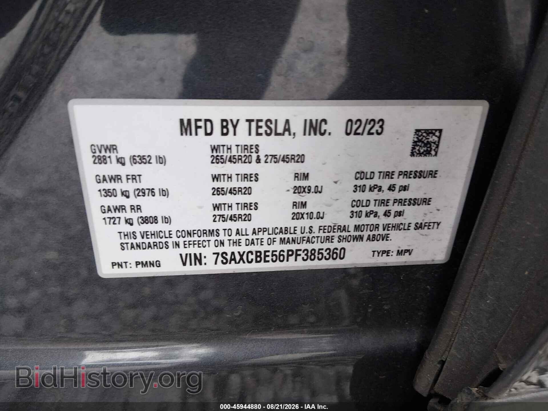 2023 TESLA MODEL X - VIN: 7SAXCBE56PF385360 - Фото 9