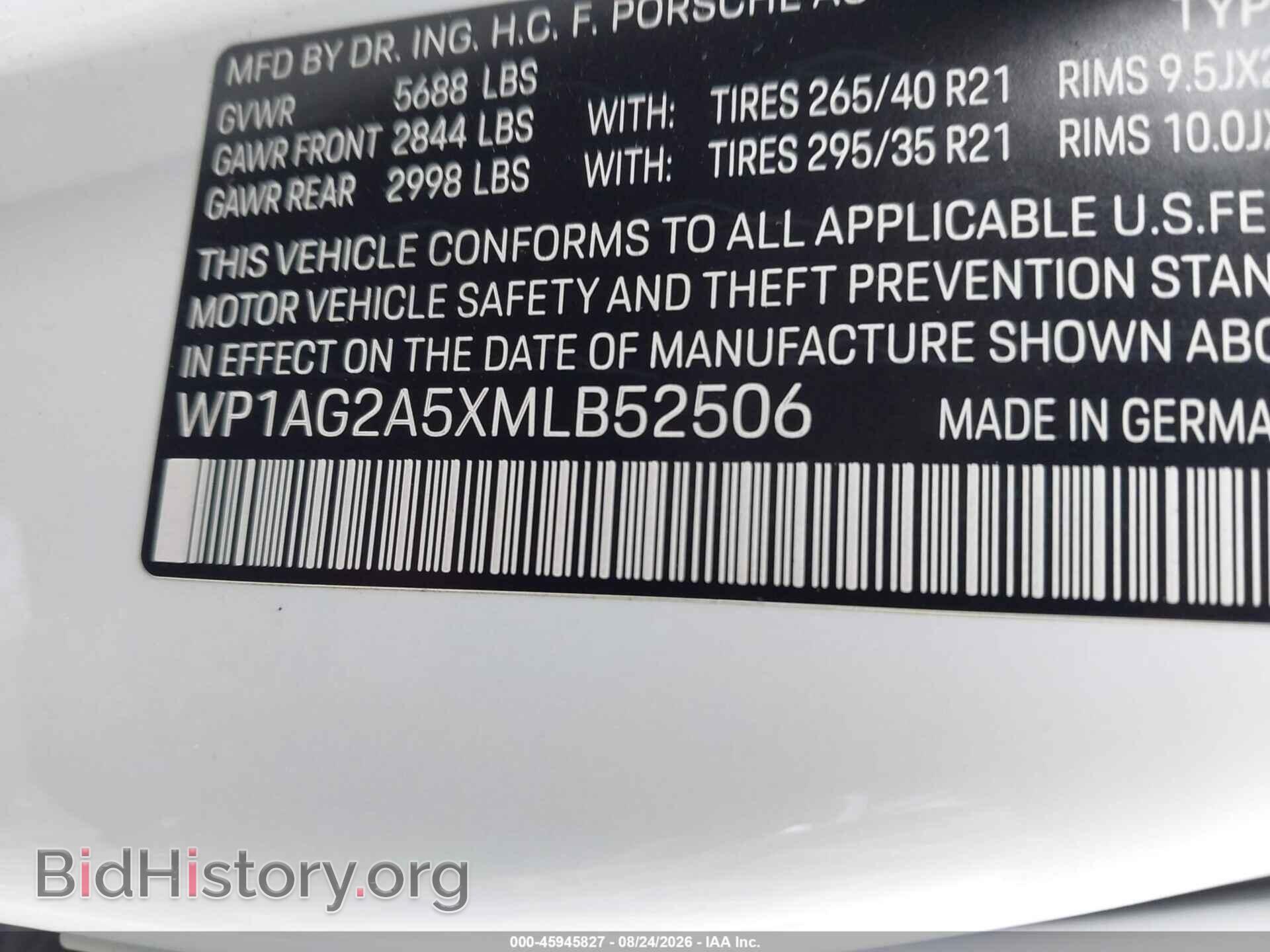 2021 PORSCHE MACAN - VIN: WP1AG2A5XMLB52506 - Photo 9