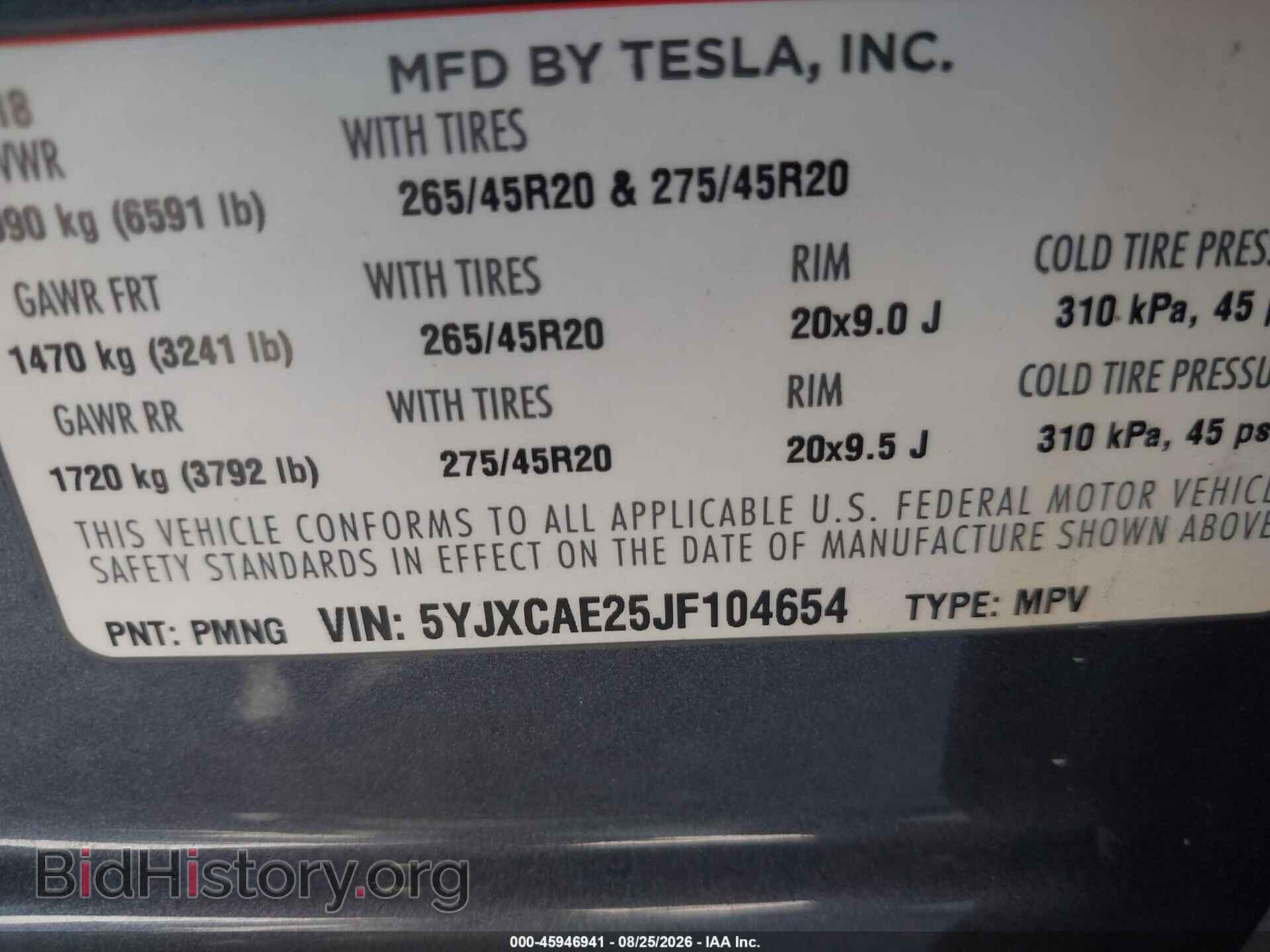 2018 TESLA MODEL X - VIN: 5YJXCAE25JF104654 - Photo 9