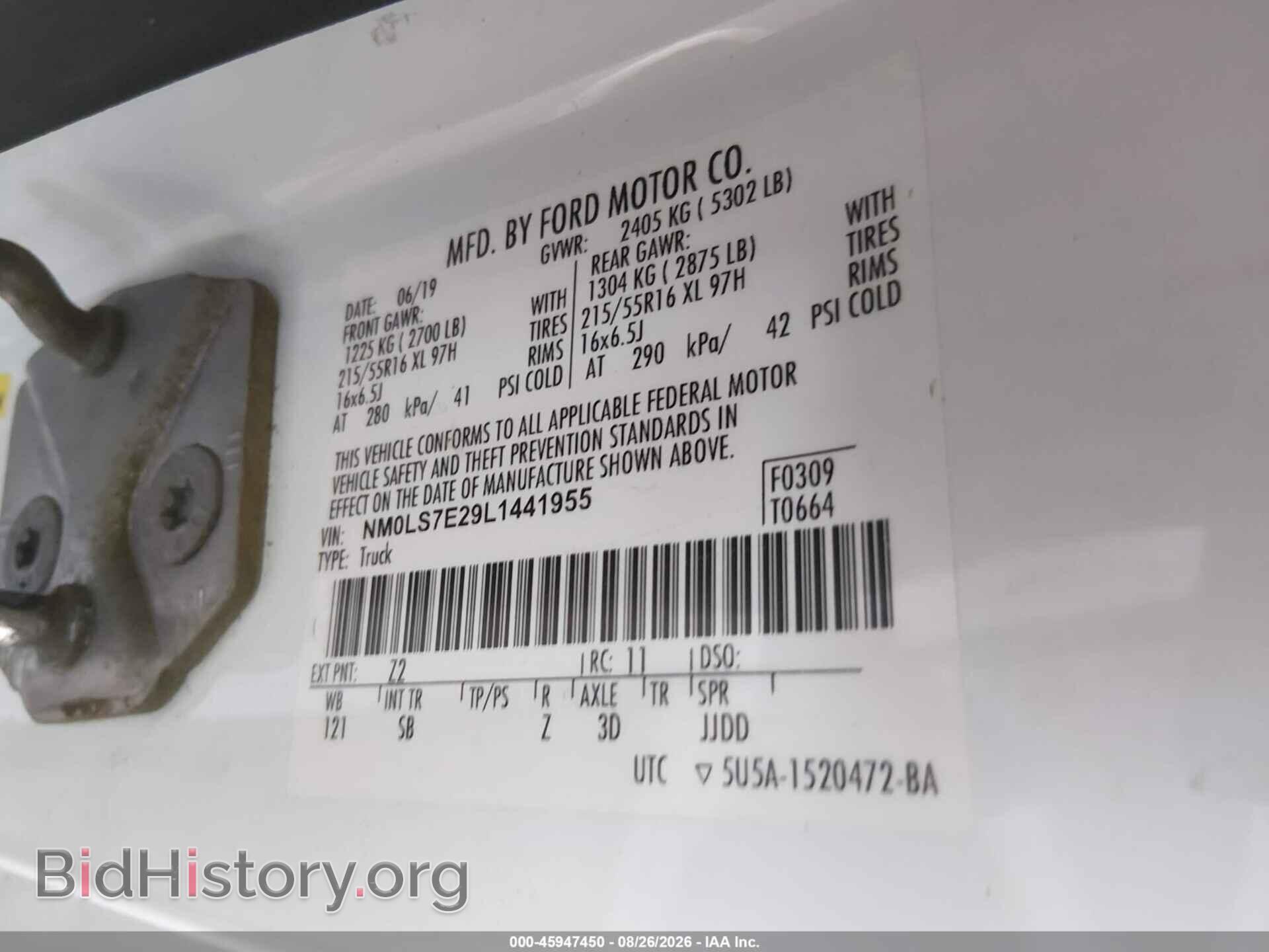 2020 FORD TRANSIT CONNECT - VIN: NM0LS7E29L1441955 - Photo 9