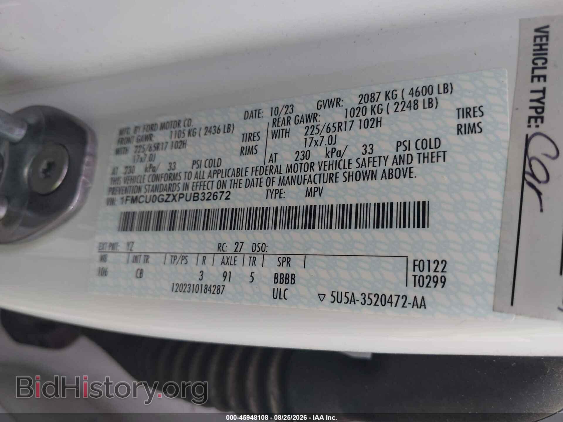 2023 FORD ESCAPE - VIN: 1FMCU0GZXPUB32672 - Photo 9