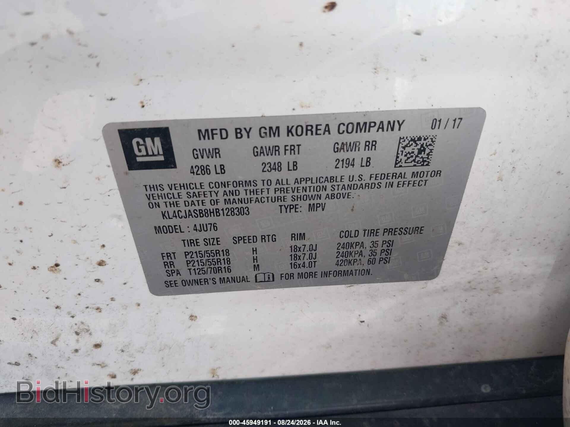 2017 BUICK ENCORE - VIN: KL4CJASB8HB128303 - Photo 9