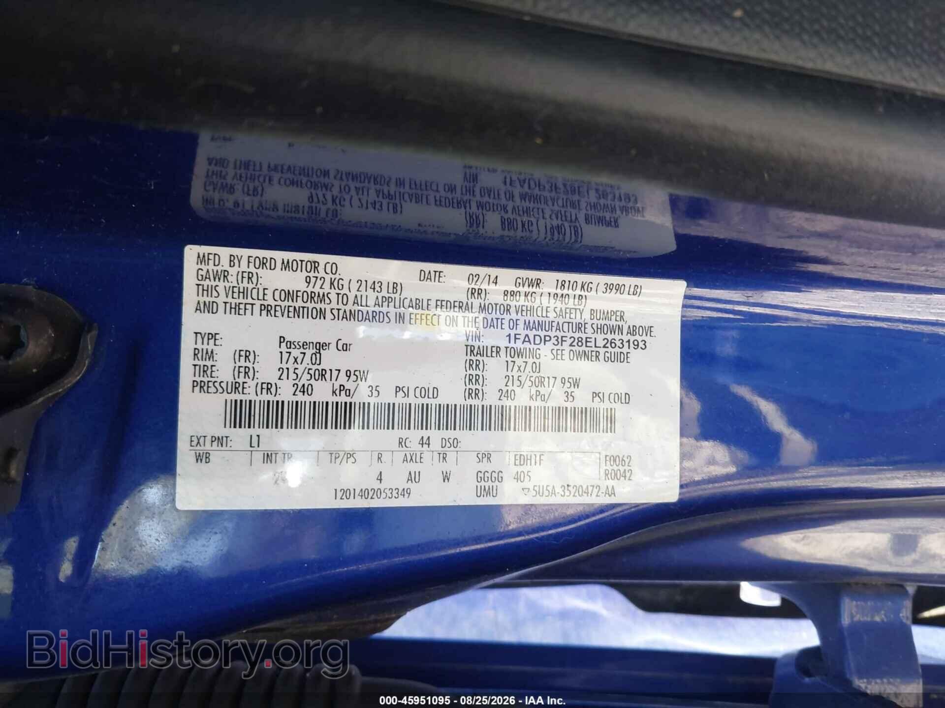 2014 FORD FOCUS - VIN: 1FADP3F28EL263193 - Photo 9