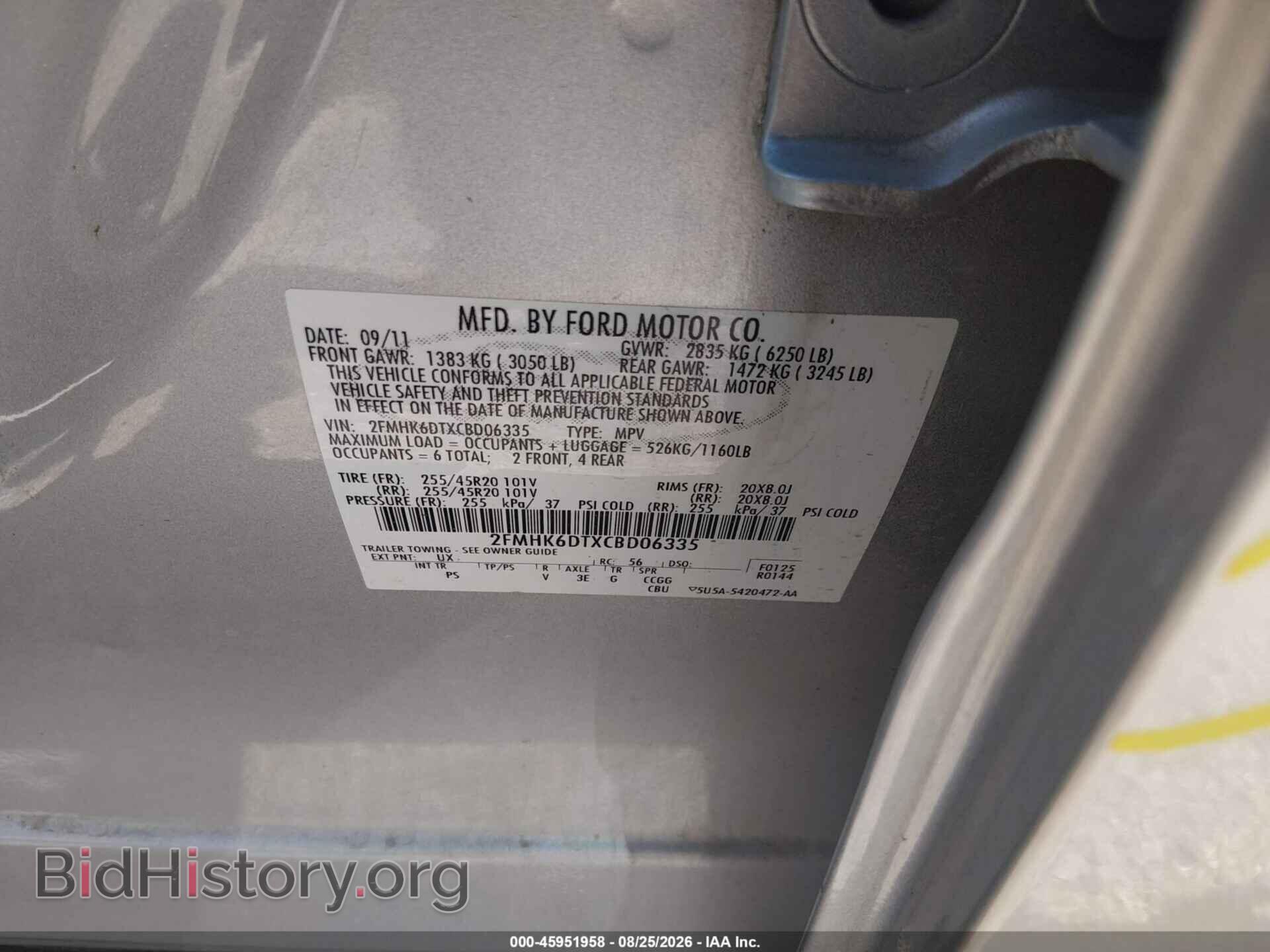 2012 FORD FLEX - VIN: 2FMHK6DTXCBD06335 - Photo 9