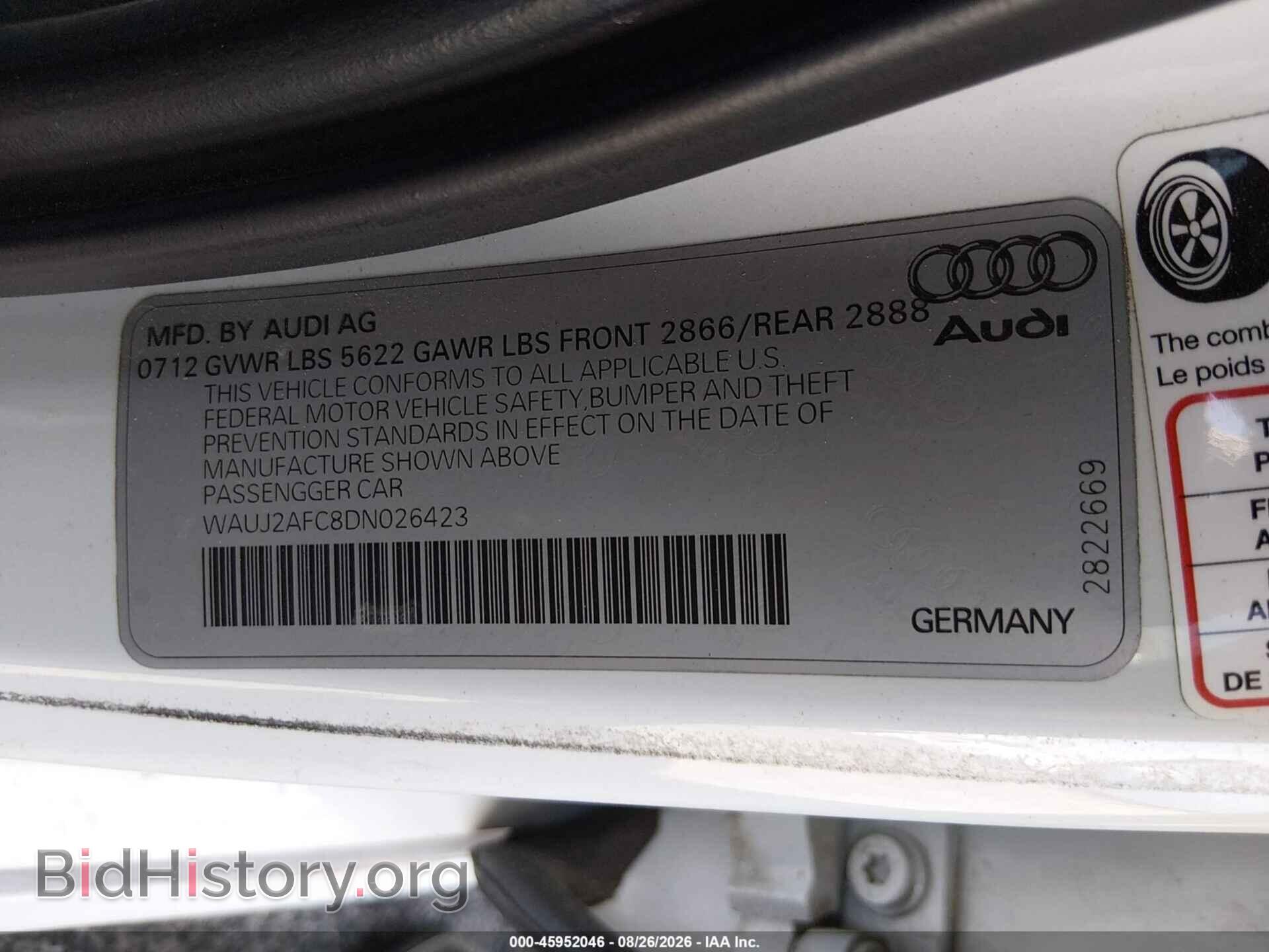 2013 AUDI S6 - VIN: WAUJ2AFC8DN026423 - Photo 9