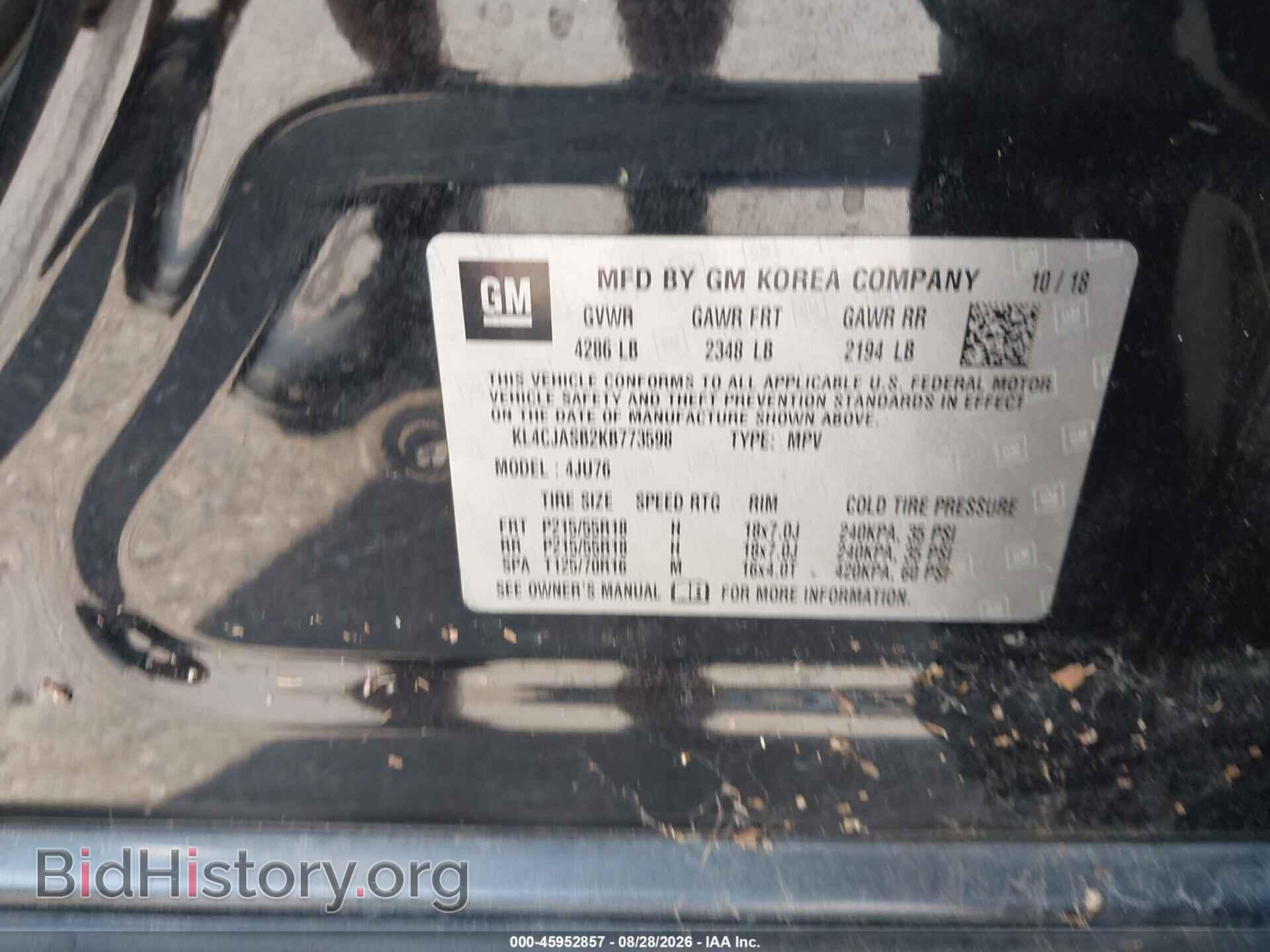 2019 BUICK ENCORE - VIN: KL4CJASB2KB773598 - Photo 9
