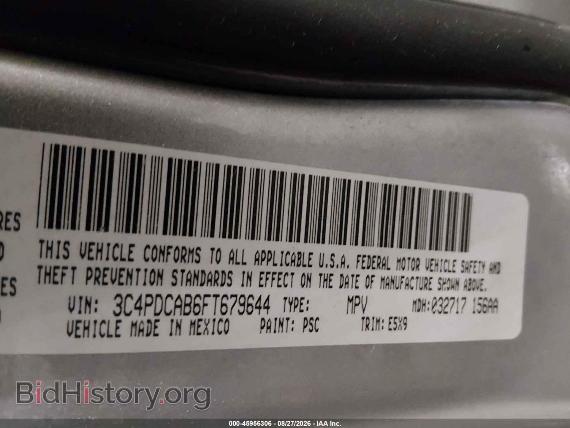 2015 DODGE JOURNEY - VIN: 3C4PDCAB6FT679644 - Фото 9