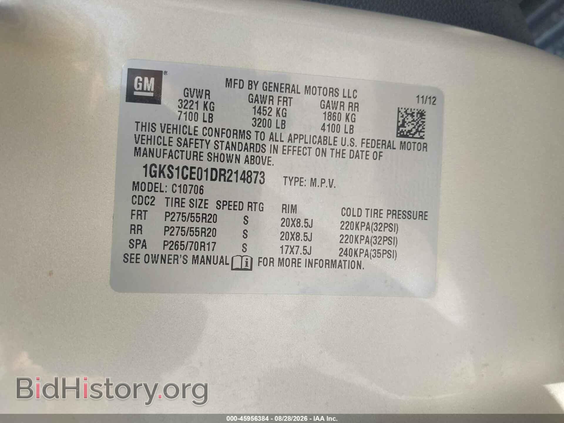 2013 GMC YUKON - VIN: 1GKS1CE01DR214873 - Photo 9