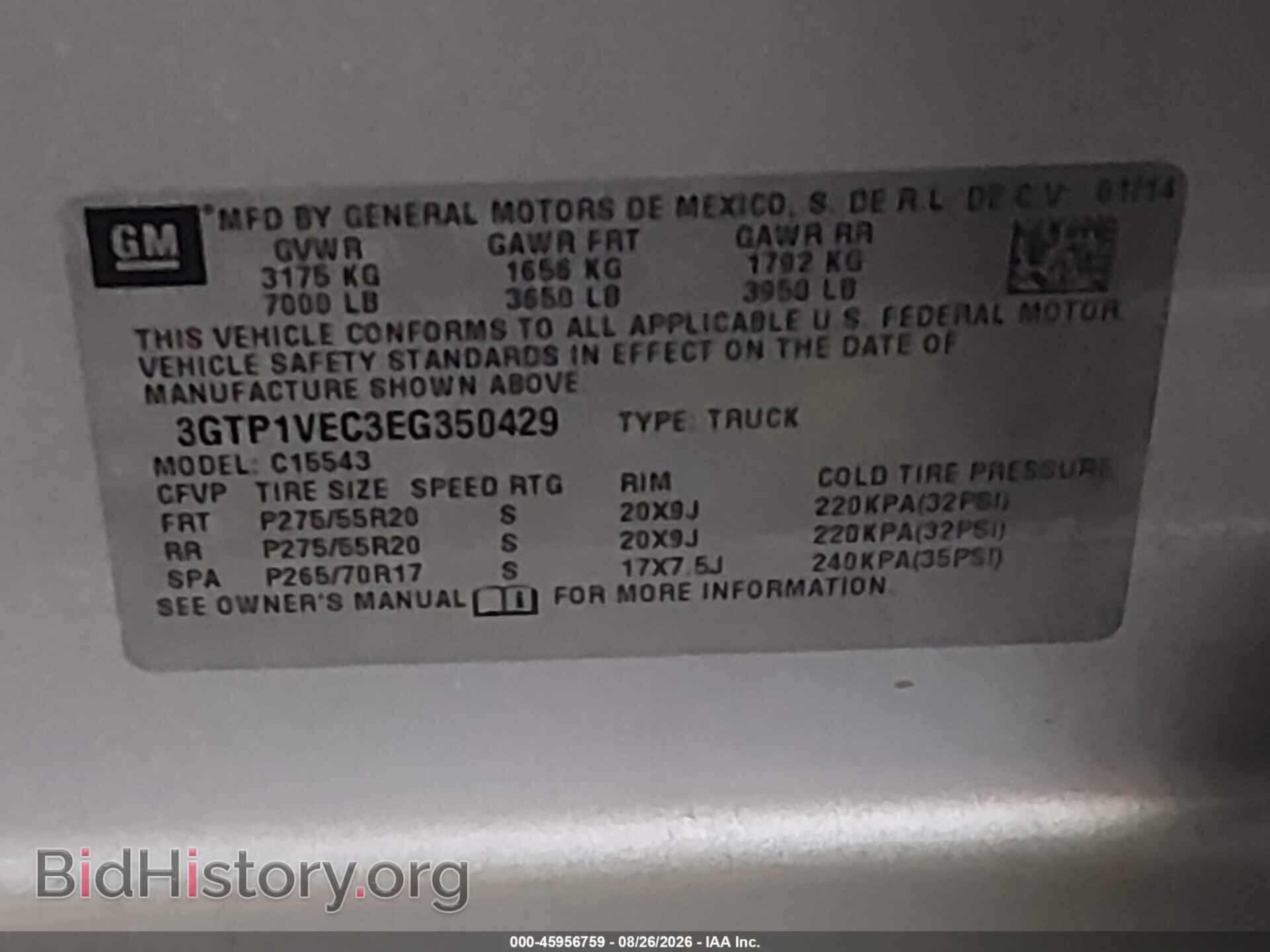 2014 GMC SIERRA 1500 - VIN: 3GTP1VEC3EG350429 - Photo 9