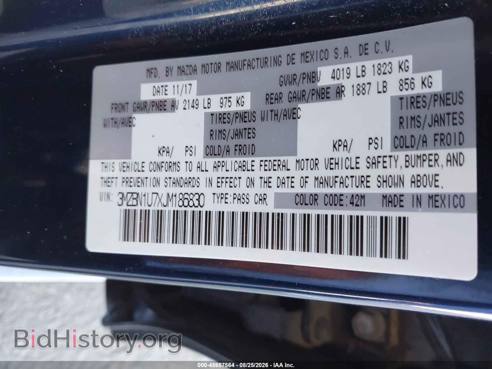 2018 MAZDA MAZDA3 - VIN: 3MZBN1U7XJM186830 - Фото 9
