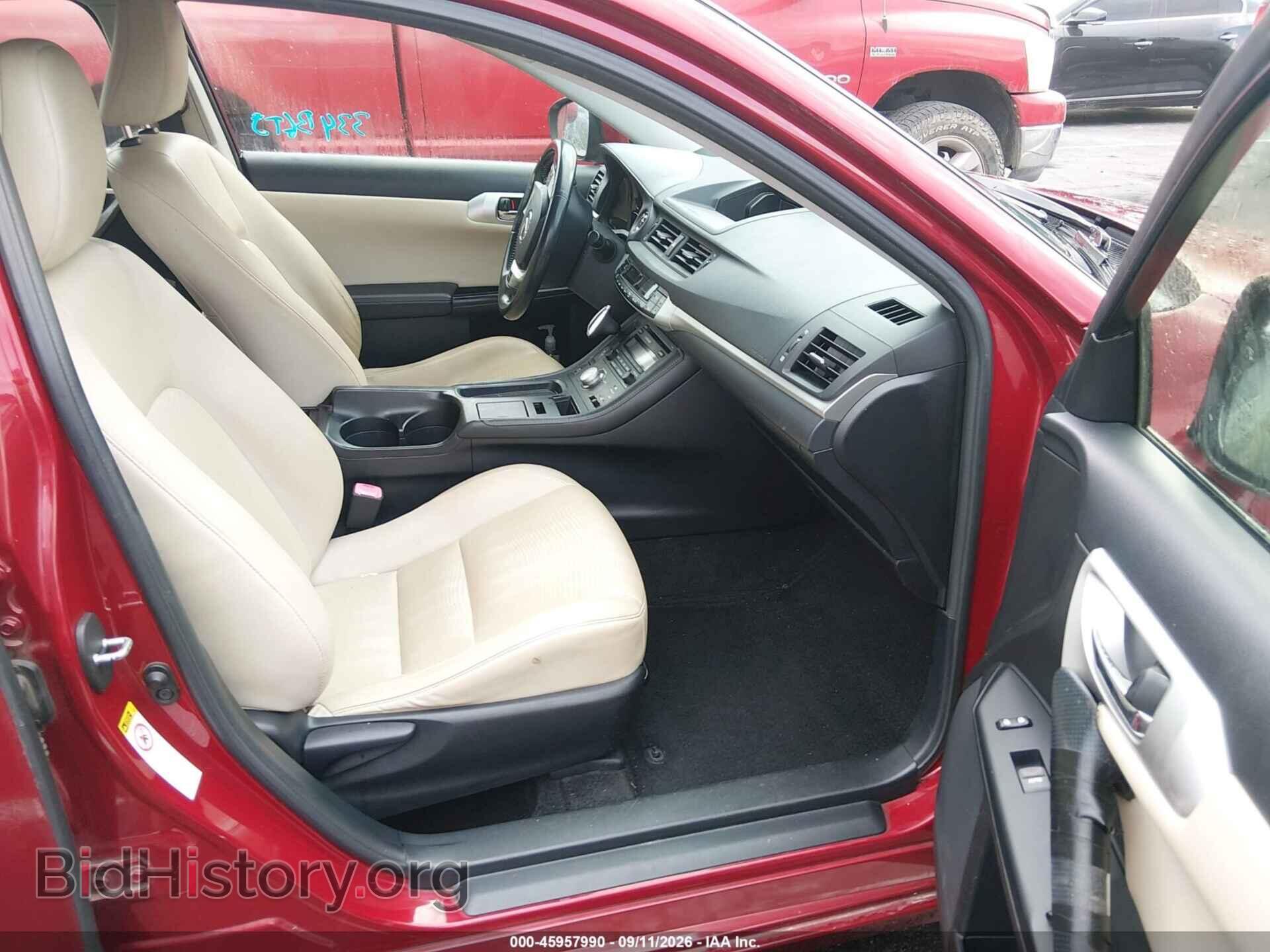 2012 LEXUS CT 200H - VIN: JTHKD5BH0C2114536 - Фото 5