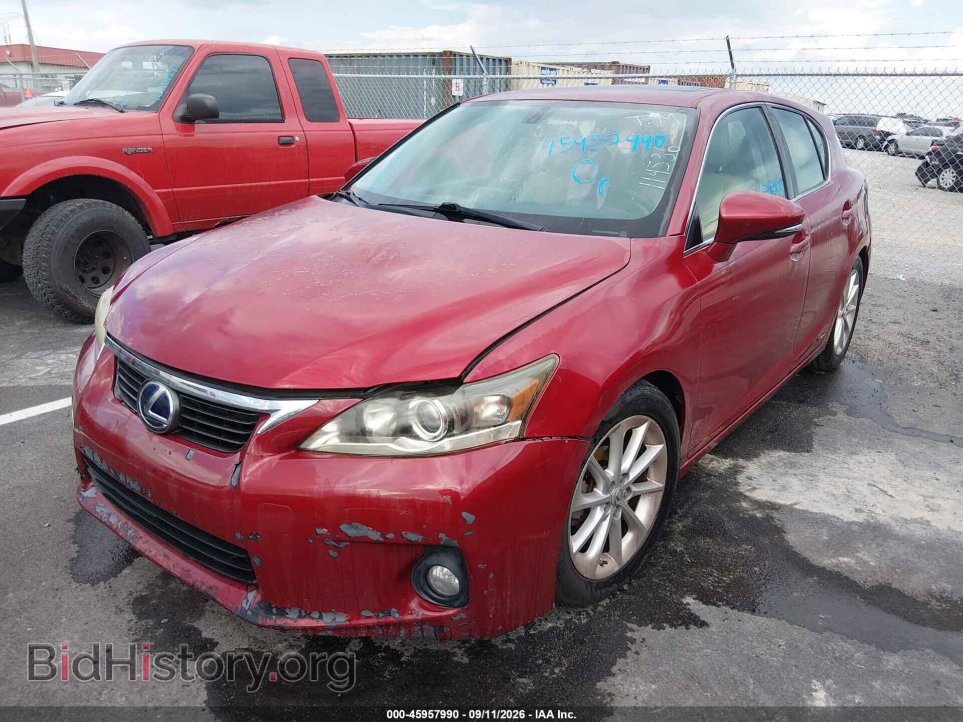 2012 LEXUS CT 200H - VIN: JTHKD5BH0C2114536 - Фото 6