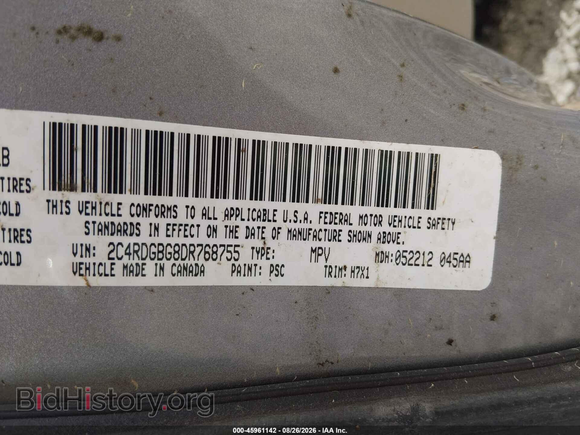 2013 DODGE GRAND CARAVAN - VIN: 2C4RDGBG8DR768755 - Фото 9