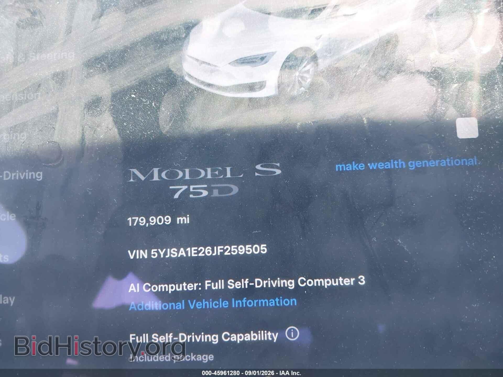 2018 TESLA MODEL S - VIN: 5YJSA1E26JF259505 - Photo 14