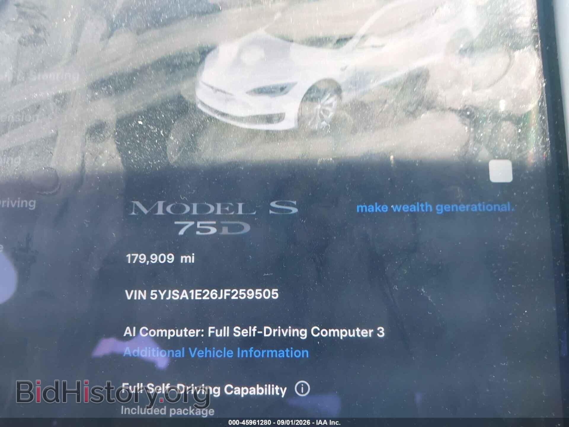 2018 TESLA MODEL S - VIN: 5YJSA1E26JF259505 - Photo 7
