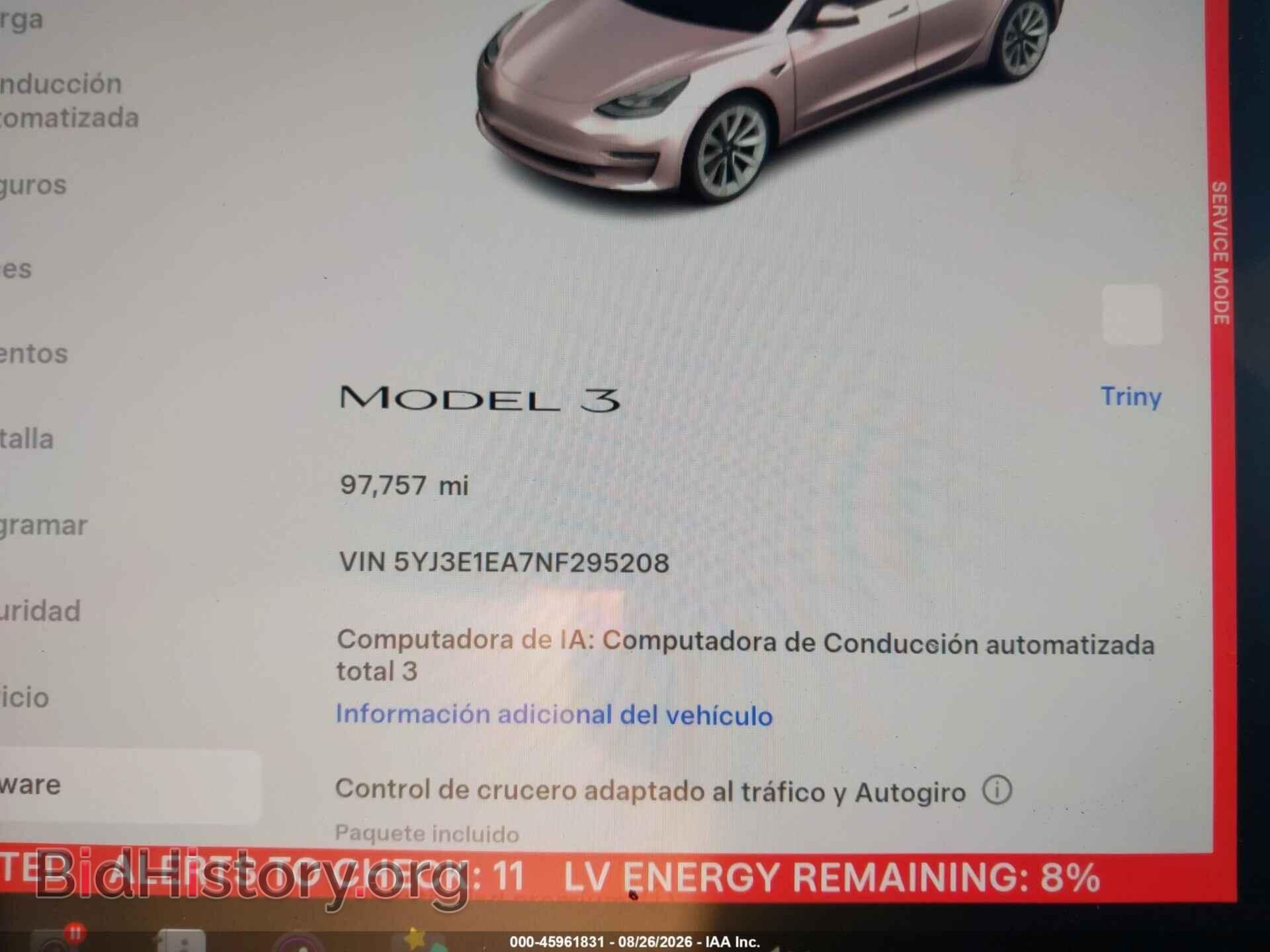2022 TESLA MODEL 3 - VIN: 5YJ3E1EA7NF295208 - Фото 16