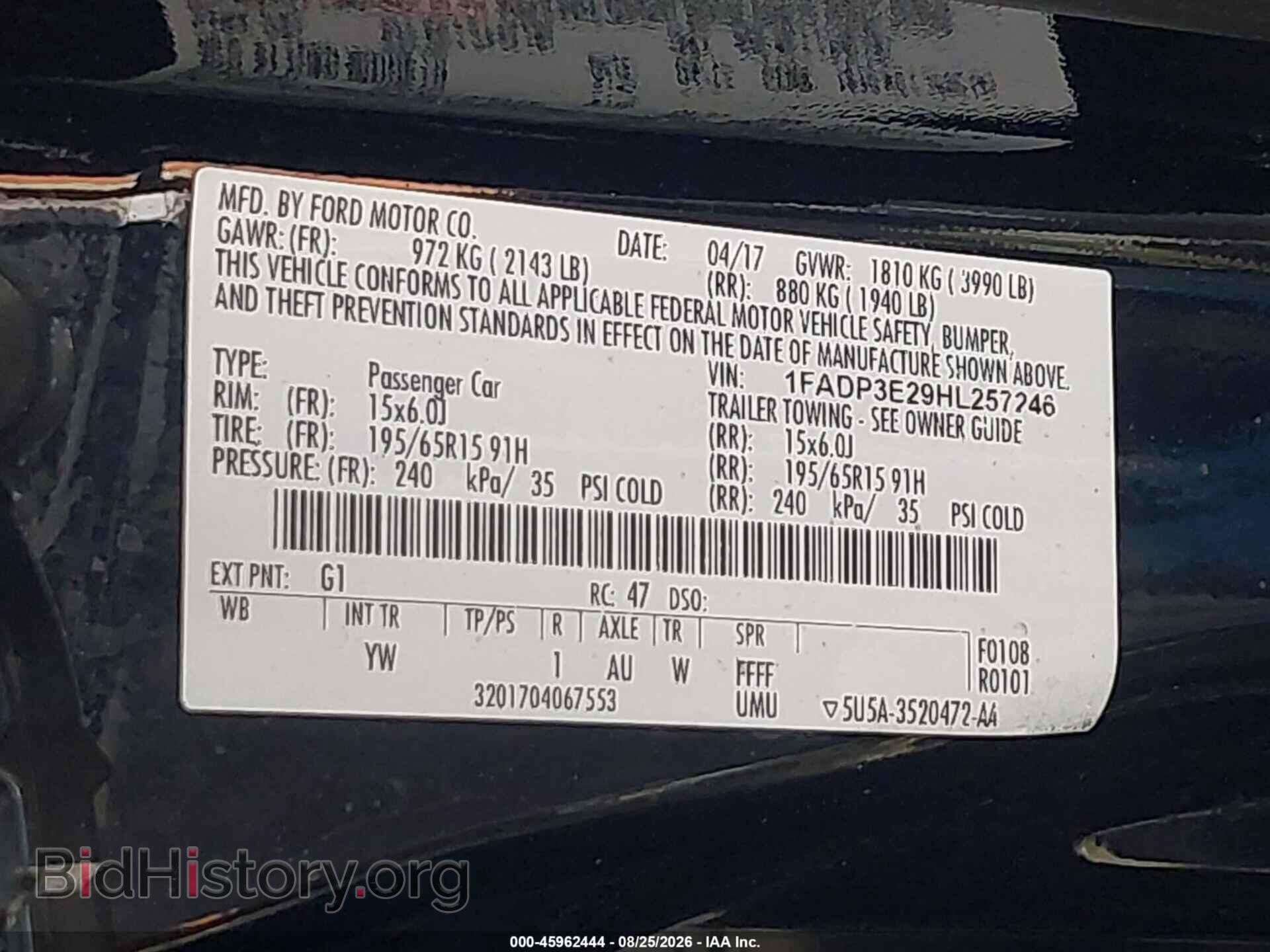 2017 FORD FOCUS - VIN: 1FADP3E29HL257246 - Photo 9