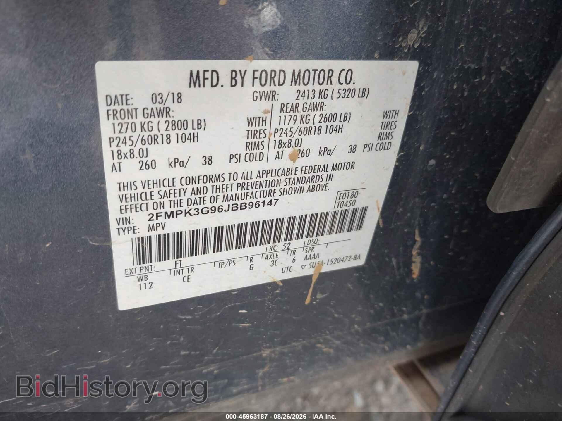 2018 FORD EDGE - VIN: 2FMPK3G96JBB96147 - Photo 9