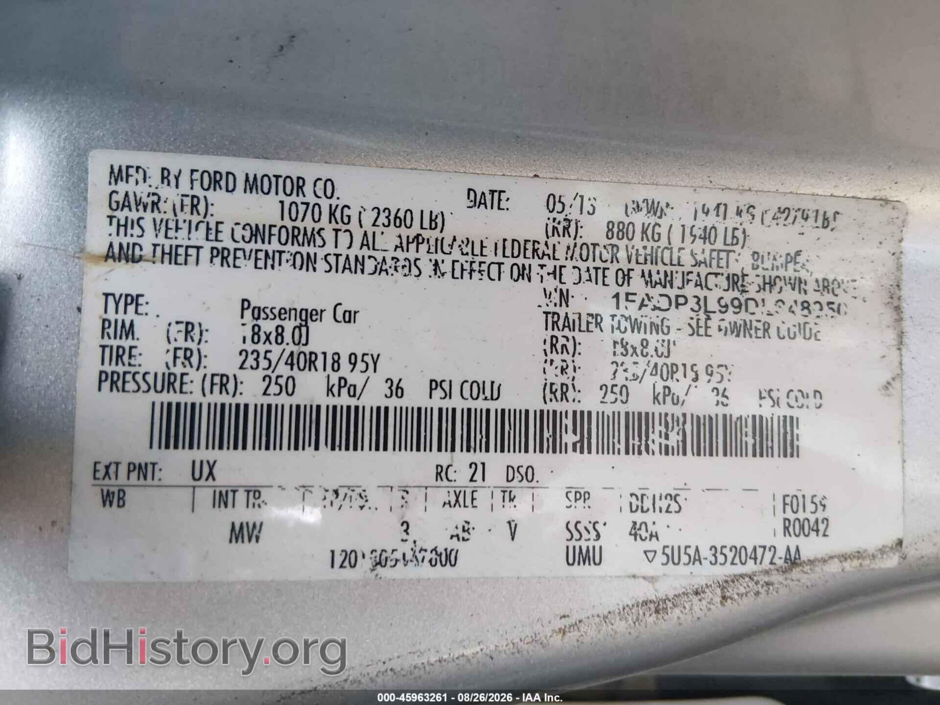 2013 FORD FOCUS ST - VIN: 1FADP3L99DL348950 - Фото 9
