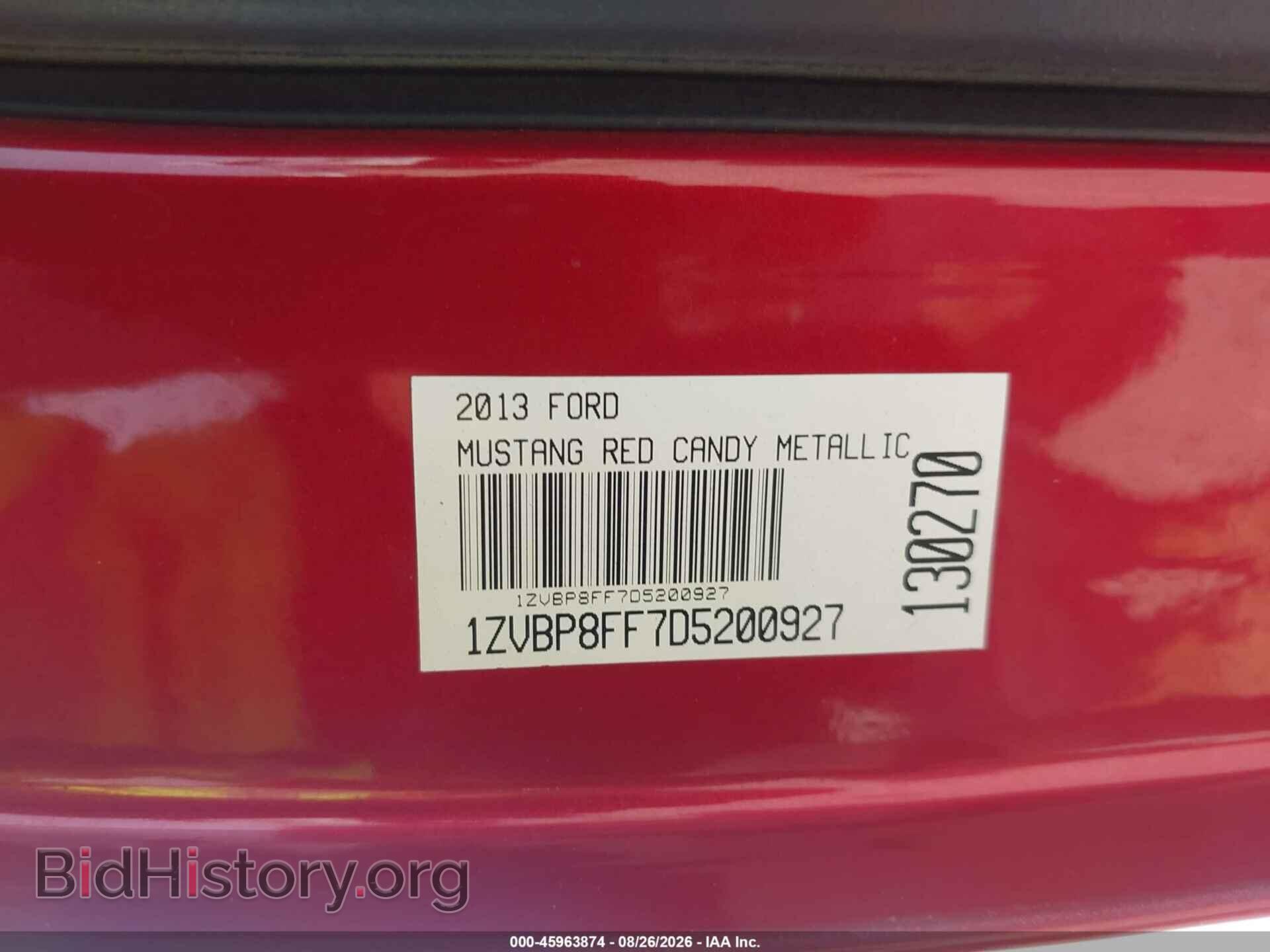 2013 FORD MUSTANG - VIN: 1ZVBP8FF7D5200927 - Photo 9