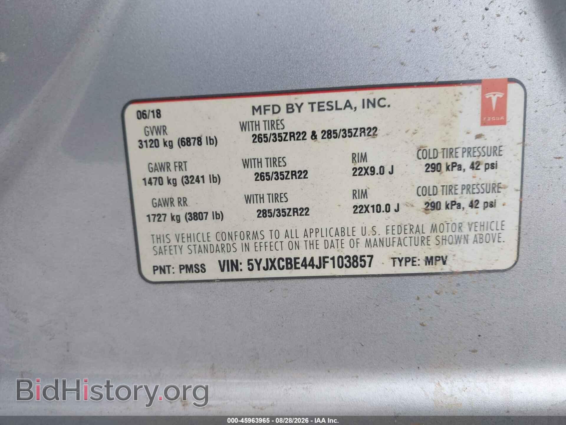 2018 TESLA MODEL X - VIN: 5YJXCBE44JF103857 - Фото 9
