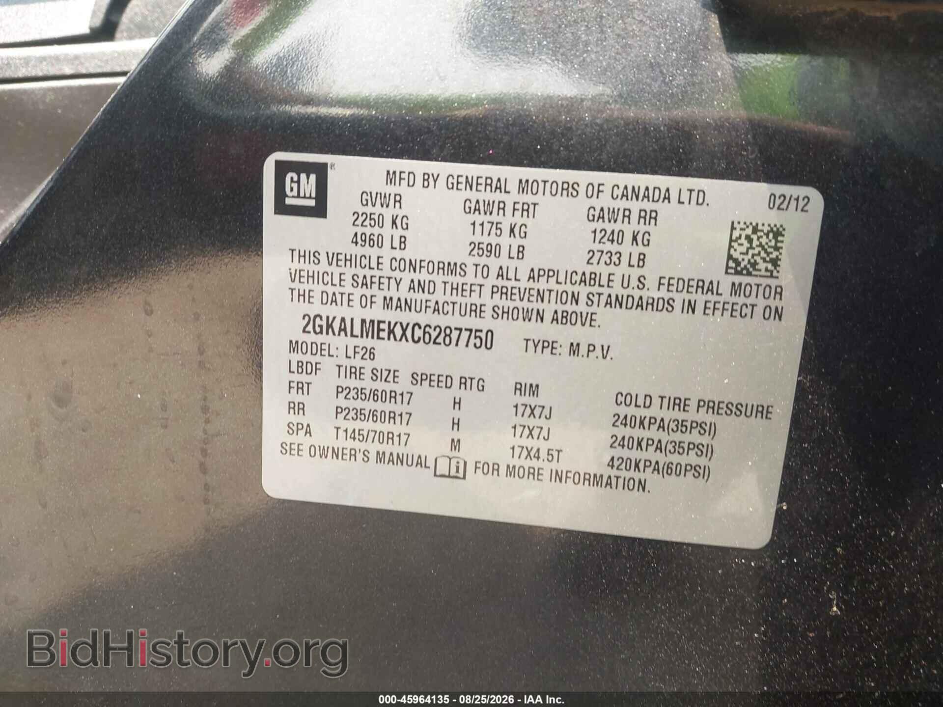 2012 GMC TERRAIN - VIN: 2GKALMEKXC6287750 - Photo 9