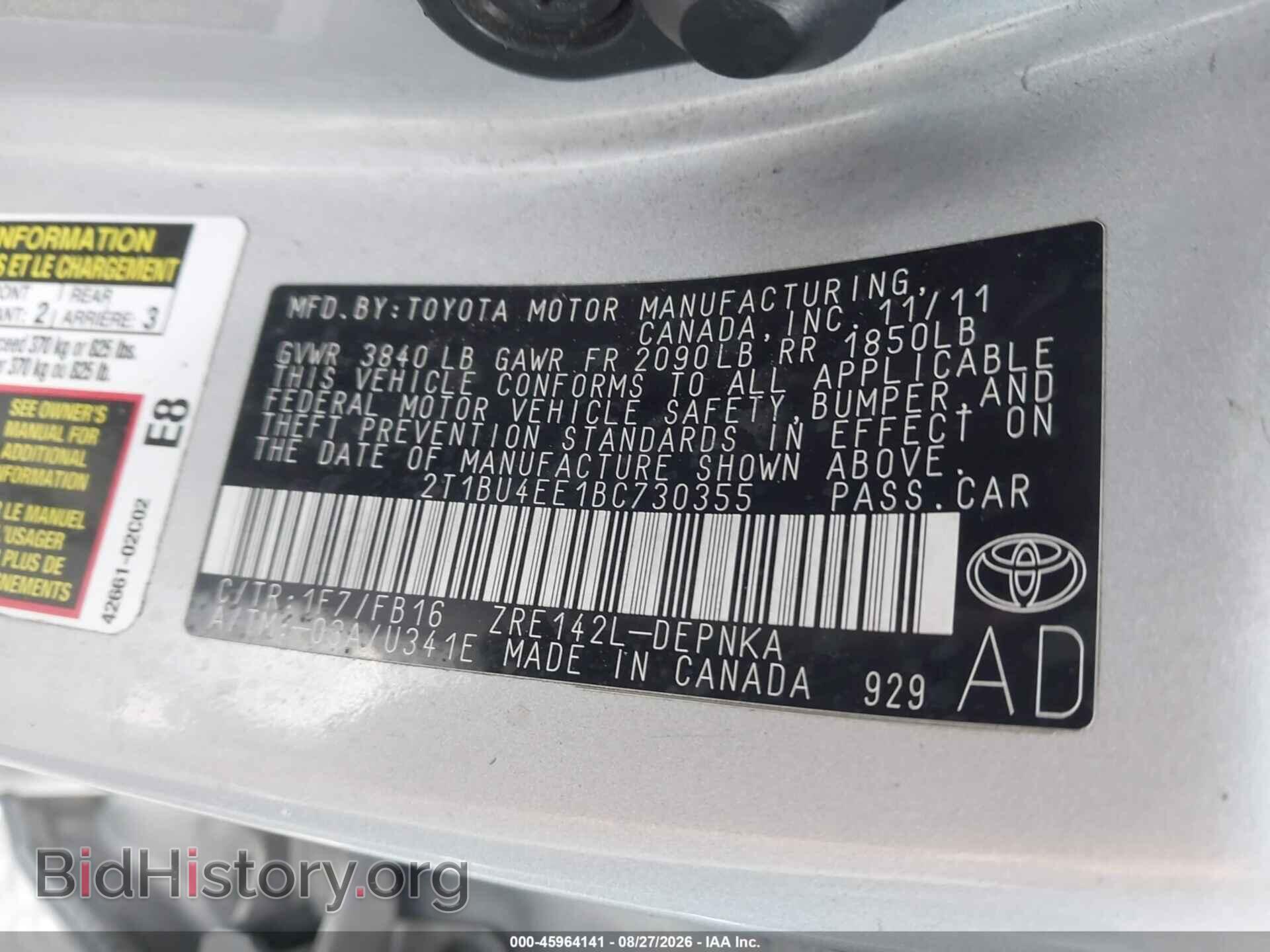 2011 TOYOTA COROLLA - VIN: 2T1BU4EE1BC730355 - Photo 9